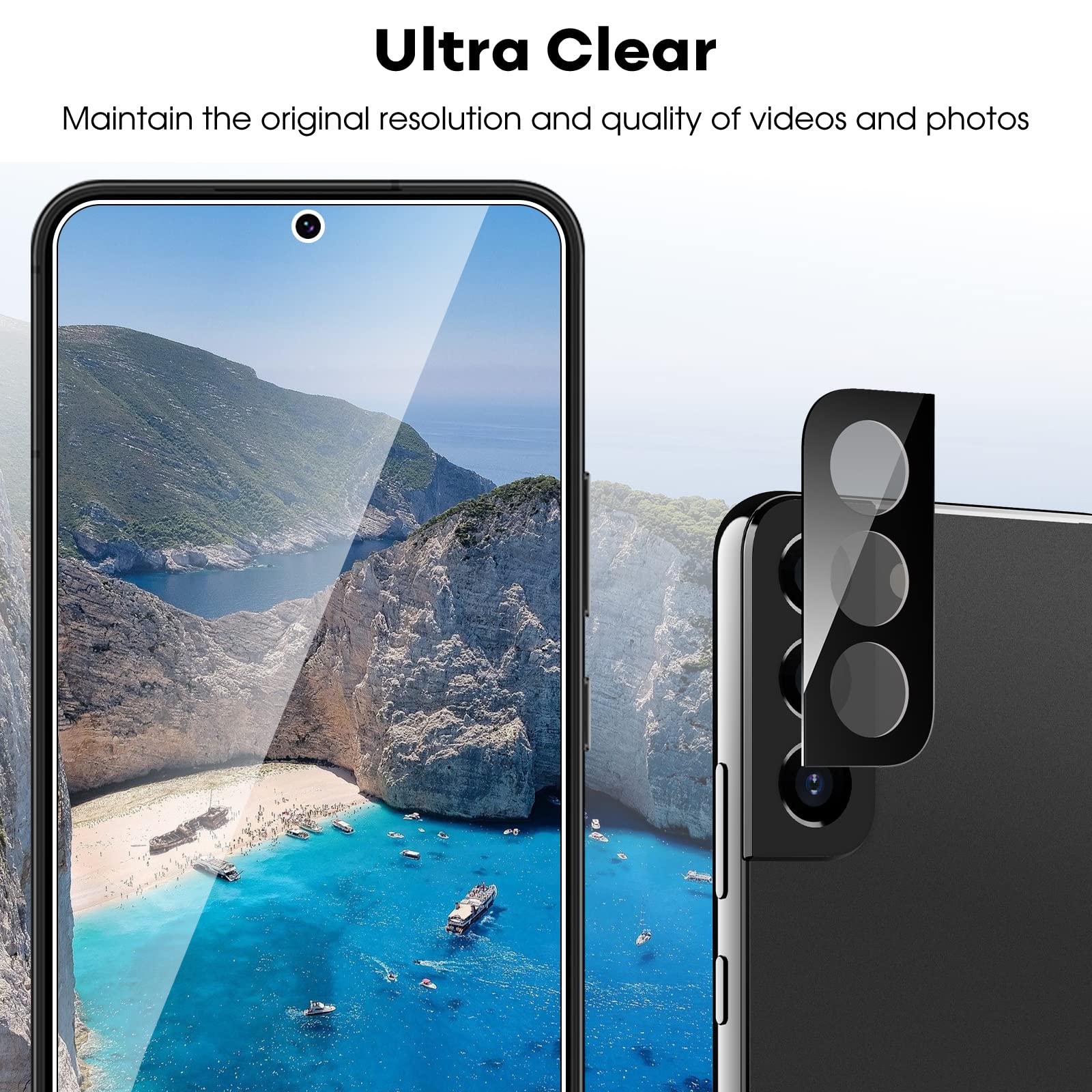 JETech Screen Protector for Samsung Galaxy S20 FE 6.5-Inch with Camera Lens Protector, Tempered Glass Film, Fingerprint ID Compatible, HD Clear, 2-Pack Each