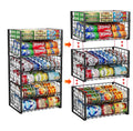 JKsmart 3-Tier Stackable Can Rack Organizer for Pantry, Adjustable Can Storage Holder for Various Ounces of Canned food Soda Drinks, Can Dispenser for Kitchen Cupboard Cabinet, 2 Pack