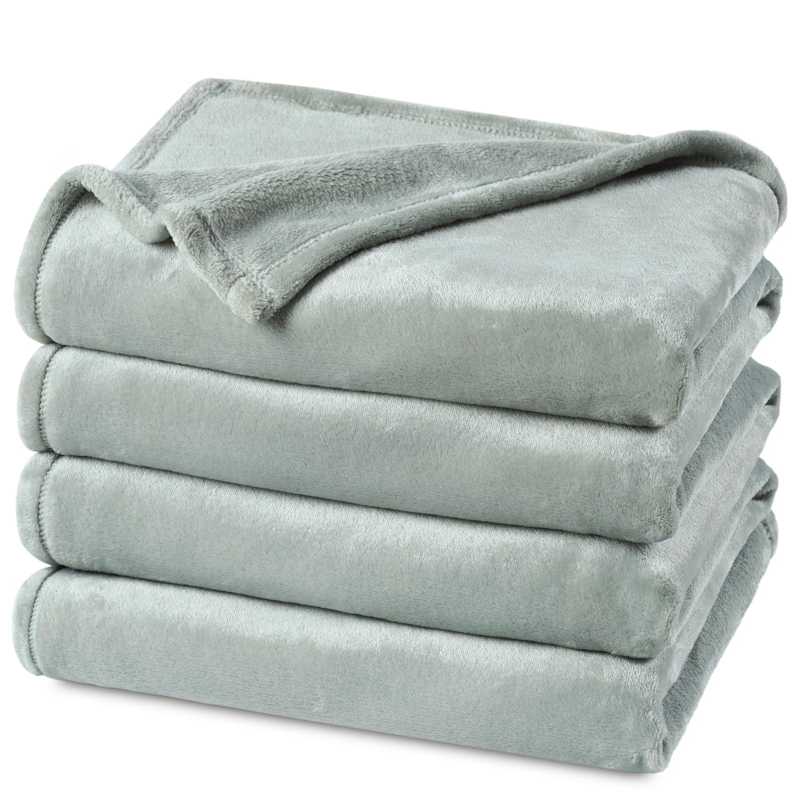 PHF Oversized King Big Fleece Blanket 120"x120", No Shed No Pilling Extra Large Soft Blanket, Giant 10'x 10' Lightweight for Bed, Sofa Travel and Camping, Suitable for All Season, Beige