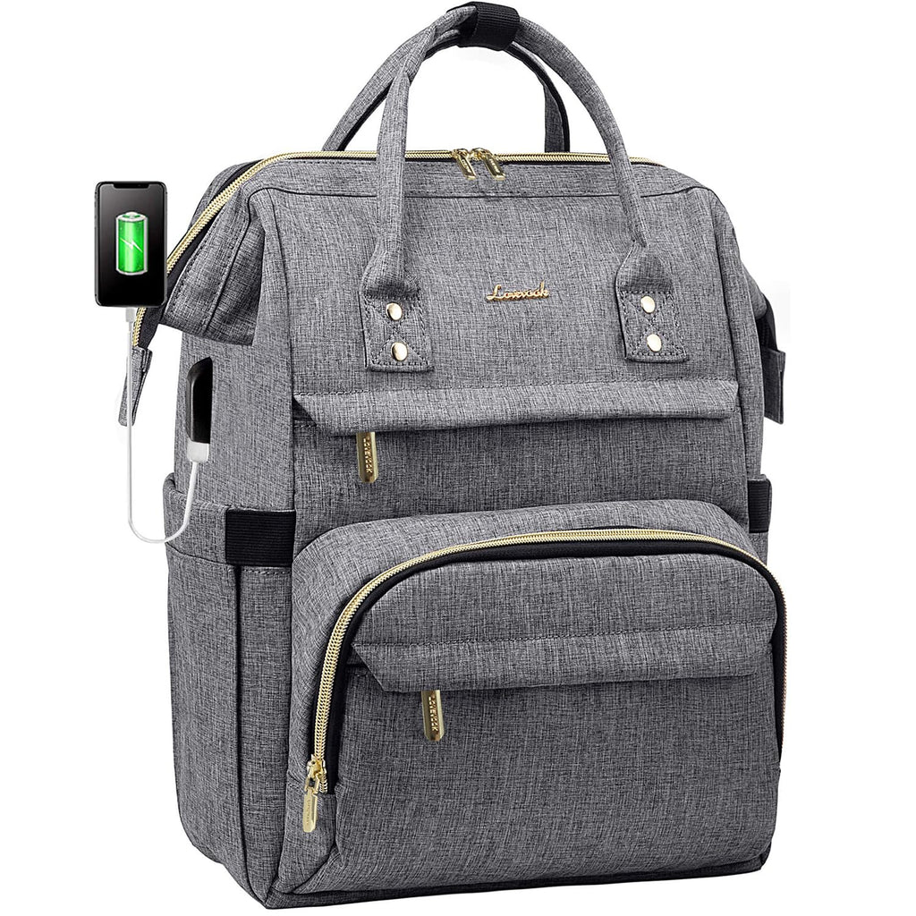 LOVEVOOK Laptop Backpack for Women with Giant Tumbler Holder Pocket, 15.6 Inch Work Daypack for Teacher Nurse, Computer College Bookbag Purse, Waterproof Travel Back Pack with USB Charging Port