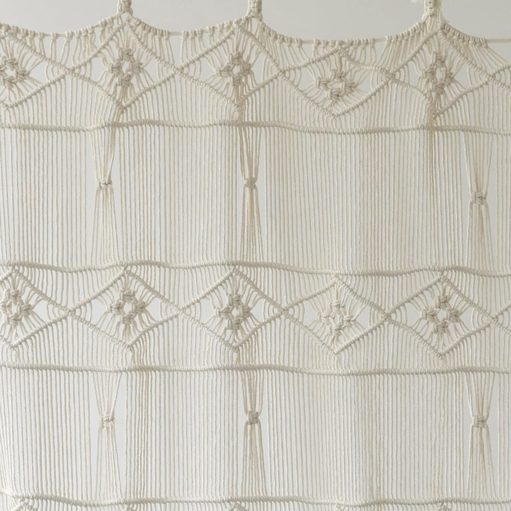 Flber Macrame Curtain Window Macrame Room Divider Doorway Curtain Boho Macrame Wall Hanging Living Room Bedroom Decor 42" W x 75" H