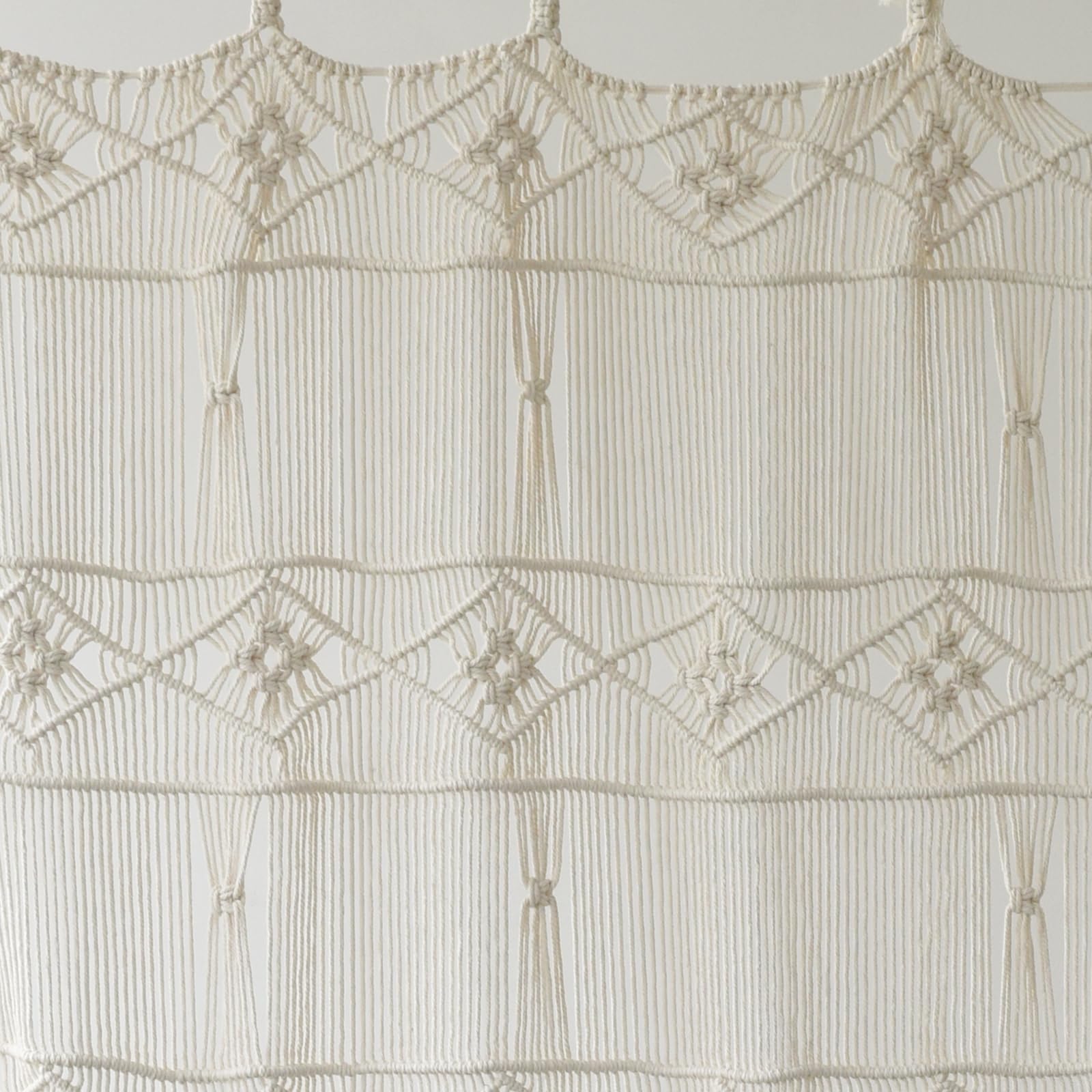 Flber Macrame Curtain Window Macrame Room Divider Doorway Curtain Boho Macrame Wall Hanging Living Room Bedroom Decor 42" W x 75" H