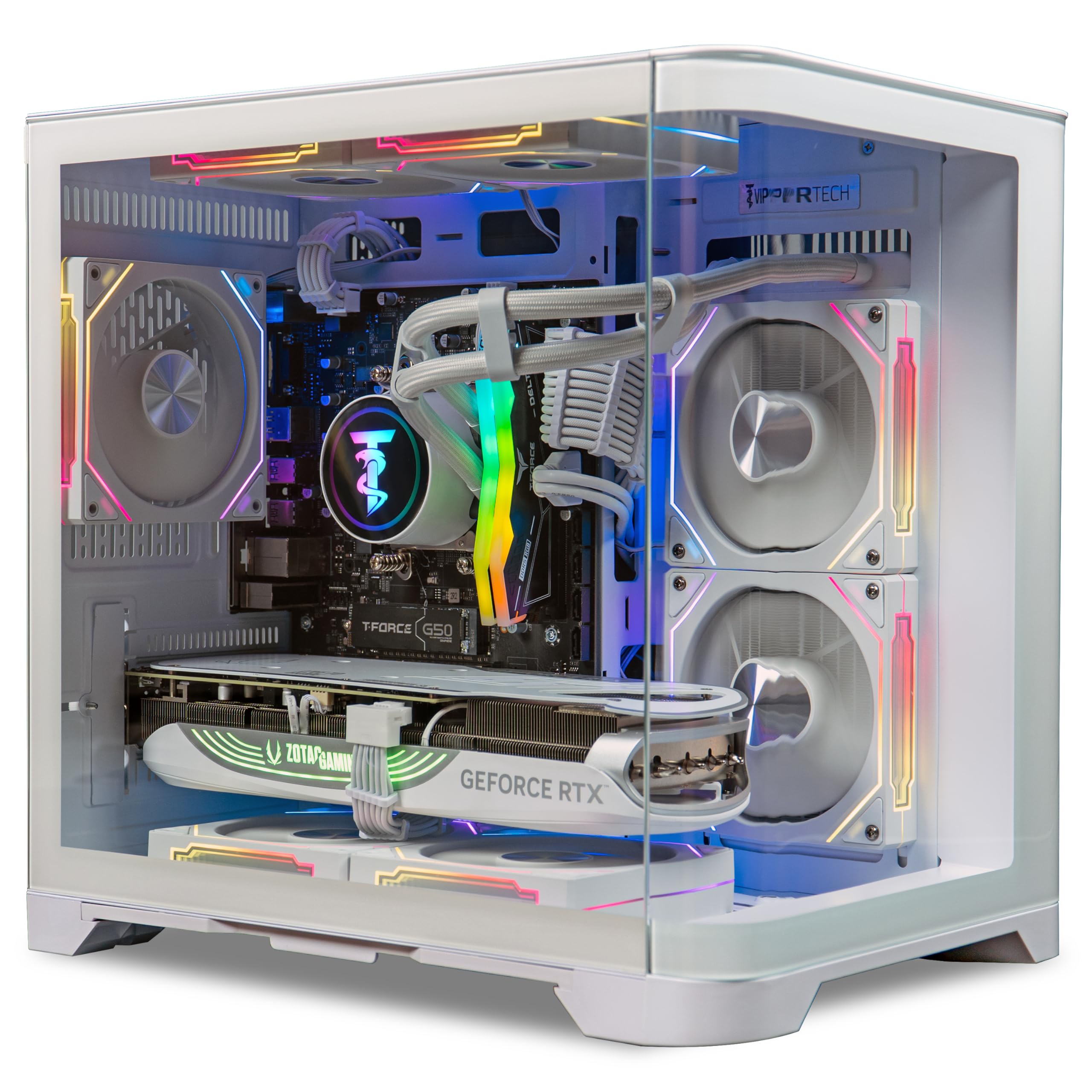 ViprTech Reaper 1.0 Gaming PC - AMD Ryzen 7 8700F (5.0Ghz Turbo), GeForce RTX 5060 Ti 8GB, 16GB DDR5, 1TB SSD, VR-Ready, WiFi BT USB-C, Win 11, Gaming Desktop Computer Prebuilt, Black