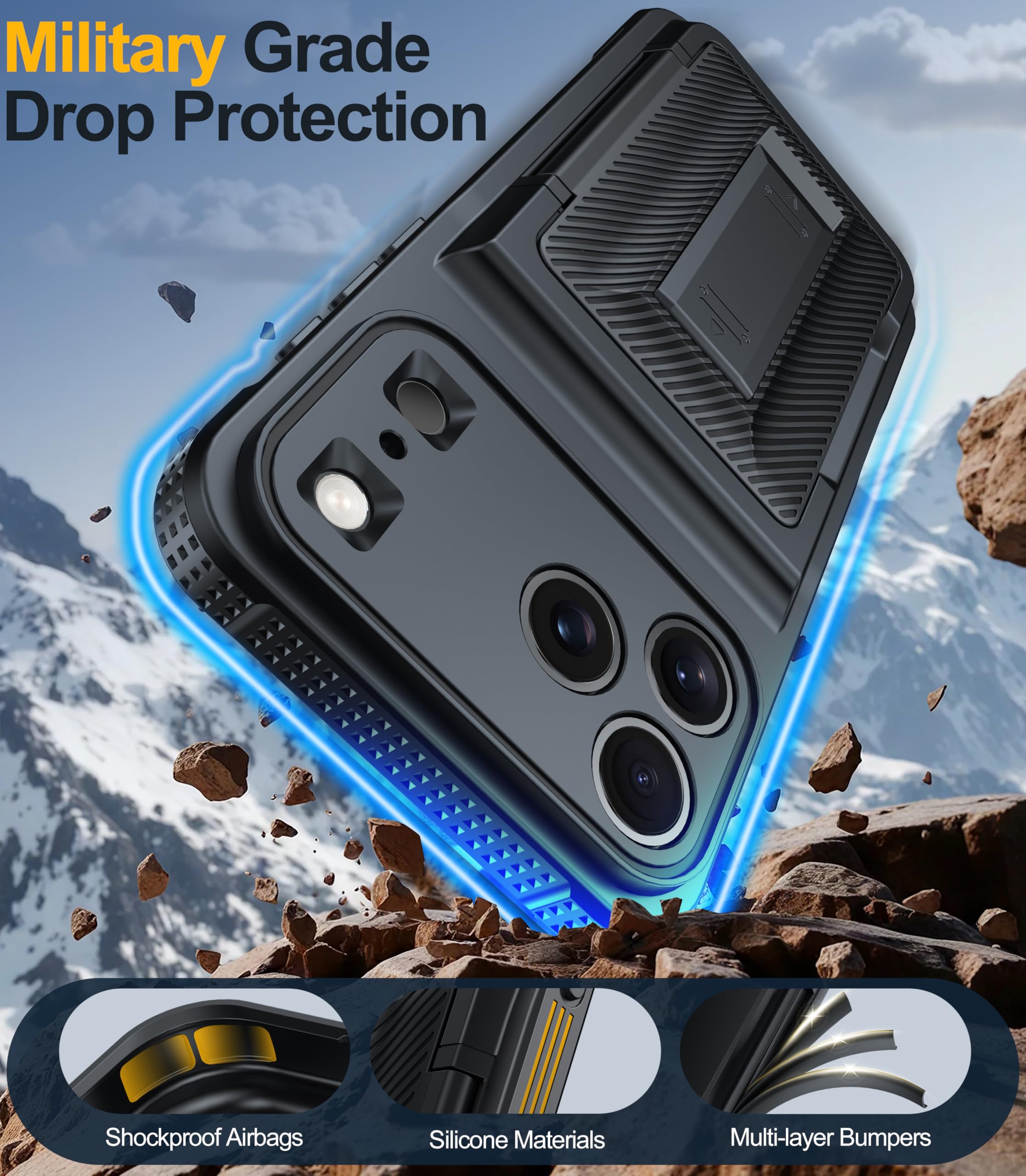 Oneagle Wallet for iPhone 16 Pro Max Case with Card Holder (4-5 Cards) [RFID Blocking] [Privacy Screen Protector] Full Camera Protection & Kickstand, 15FT Shockproof Phone Case for iPhone 16 Pro Max