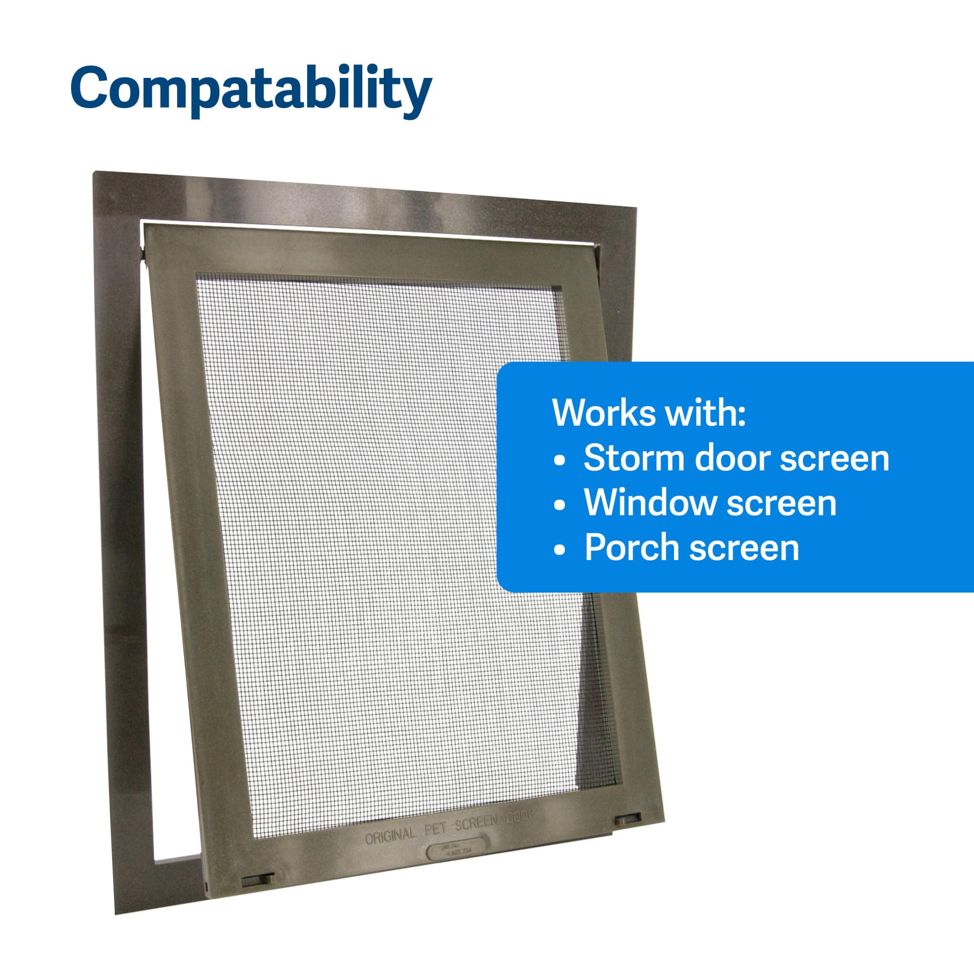 PetSafe Dog Door for Screen Door Size Large for Dogs and Cats up to 100 lb Use in Screen Doors Window Screens and Porch Screens
