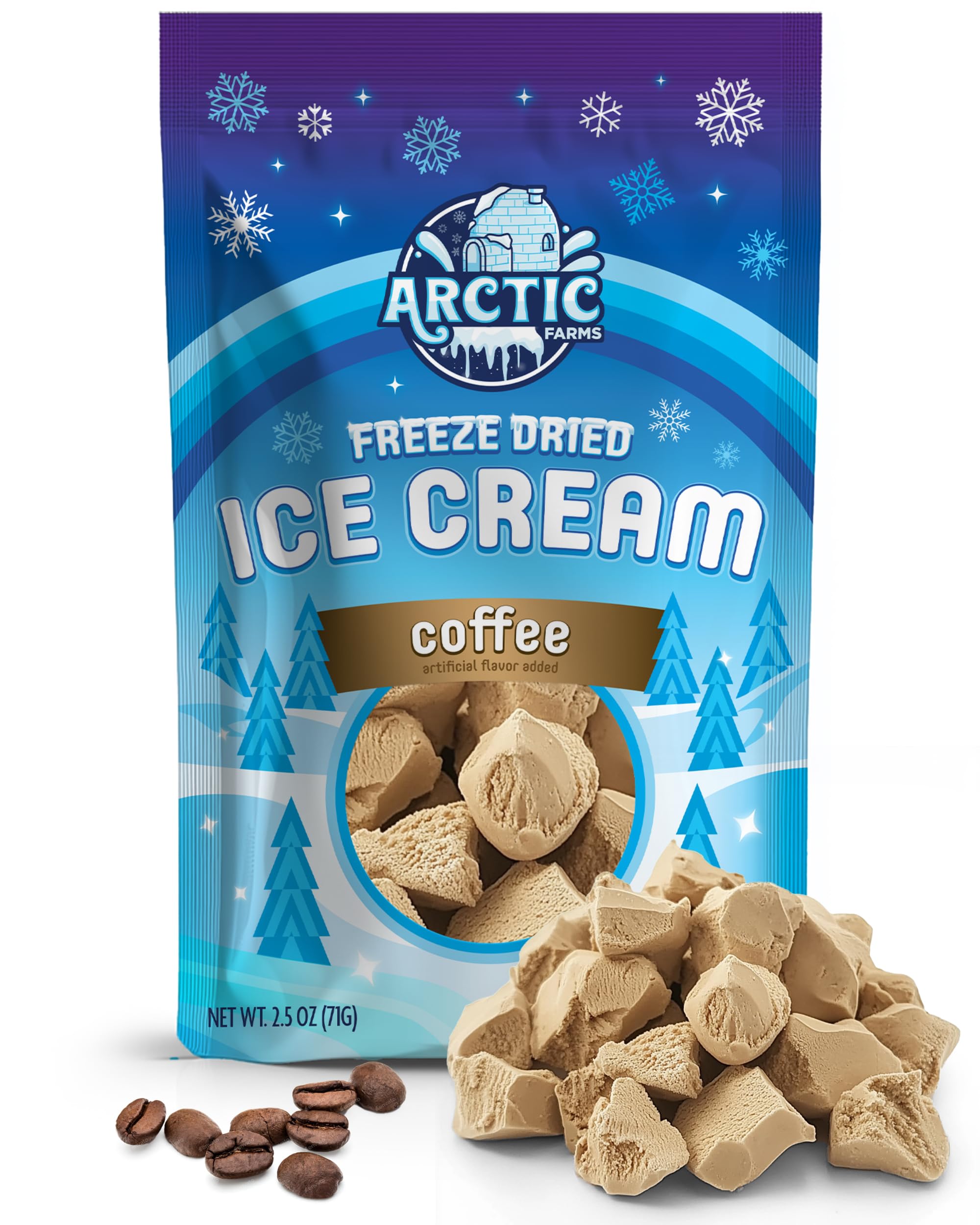 Arctic Farms Freeze Dried Ice Cream Bits Bagged and Boxed - Does Not Melt (1lb, S'mores)