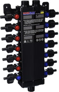 Viega 50143 - 1/2-Inch PureFlow Zero Lead Poly Alloy PEX Crimp Manabloc With 14 Ports - 8 Cold 6 Hot