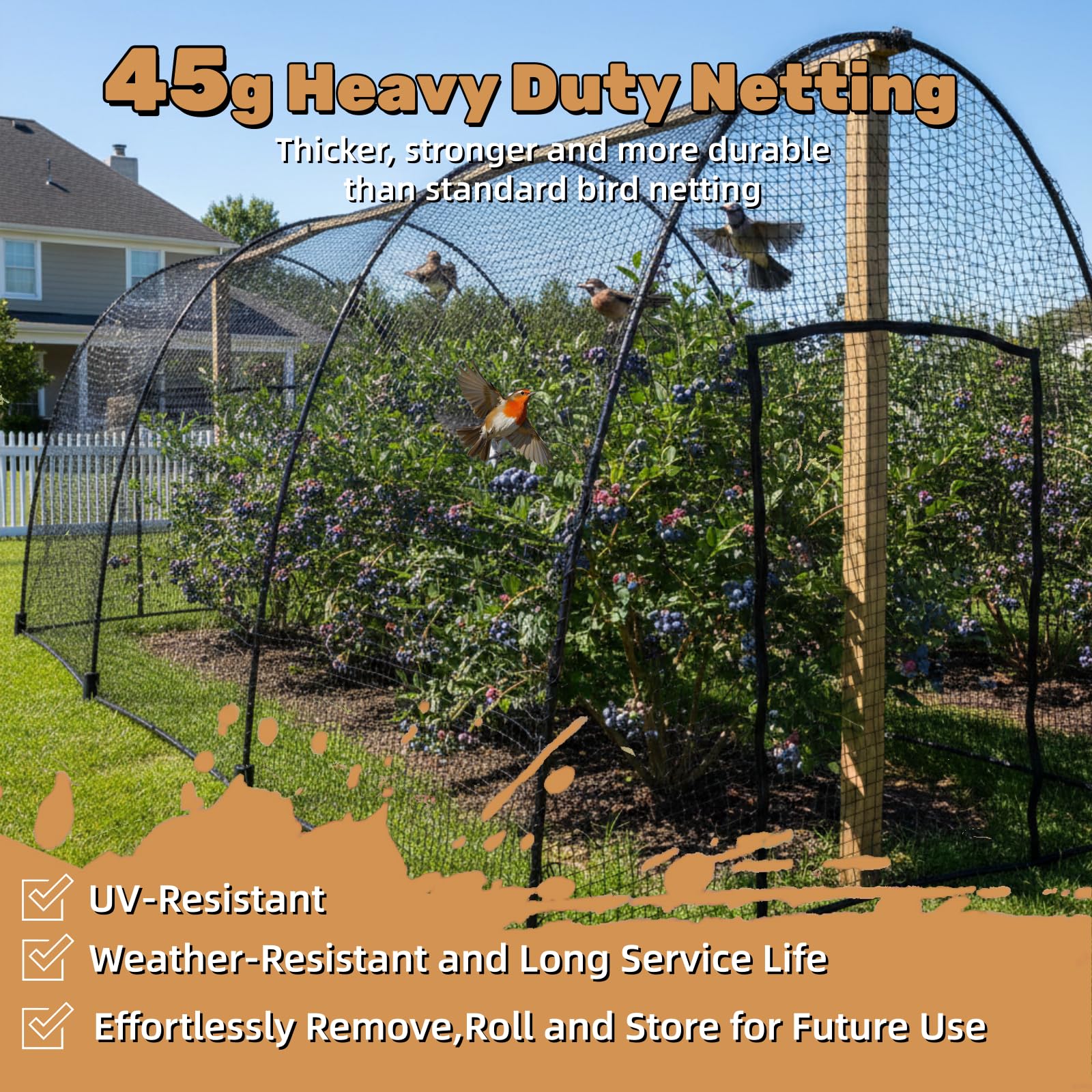 Plastic Mesh Fence Deer Fencing 4x25ft,Reinforced Edges,55gsm Heavy Duty Temporary Fence,Ideal for Garden Netting,Animal Barrier,Safety Netting, Fruit Plant Protection, Black