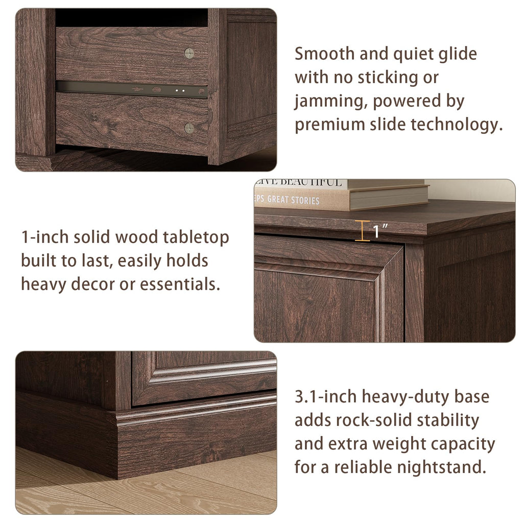 Farmhouse 5 Drawers Dresser for Bedroom, 44" Tall Brown dresser Wood Rustic Chest of Drawers with Wide Metal Handle,Natural Texture,Drawer Organizer for Bedroom,Living Room,Hallway and Entryway