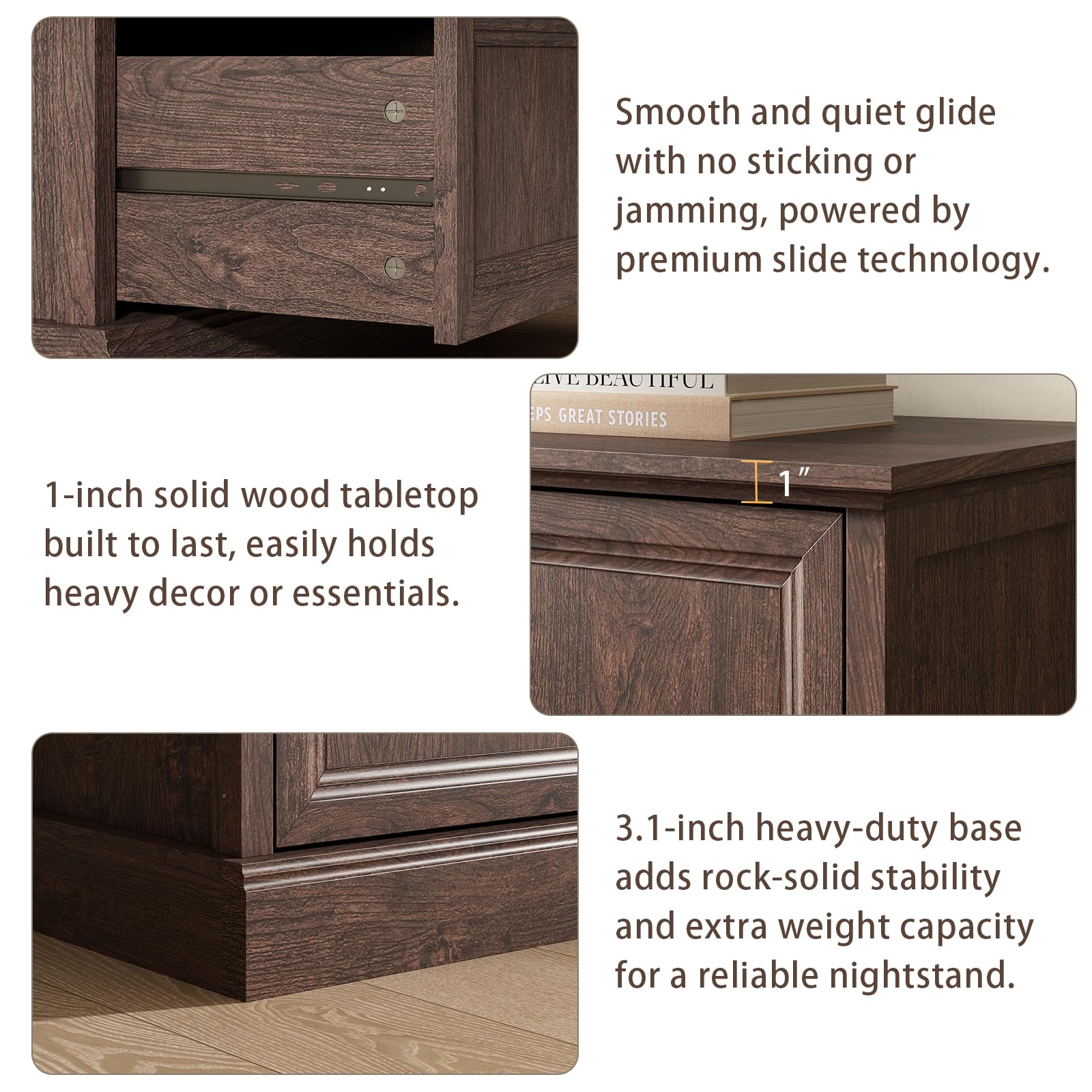 Farmhouse 5 Drawers Dresser for Bedroom, 44" Tall Brown dresser Wood Rustic Chest of Drawers with Wide Metal Handle,Natural Texture,Drawer Organizer for Bedroom,Living Room,Hallway and Entryway