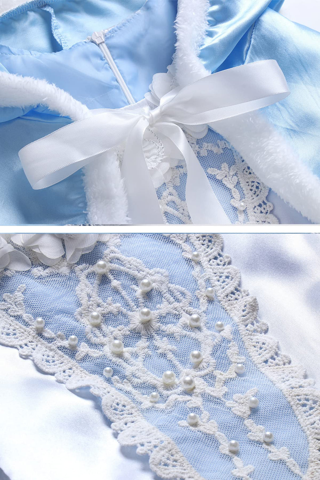 MYZLS Cinderella Princess Dress Girls Fancy Party Costume Christmas Cosplay Dress Up Outfit for 3-8 Years