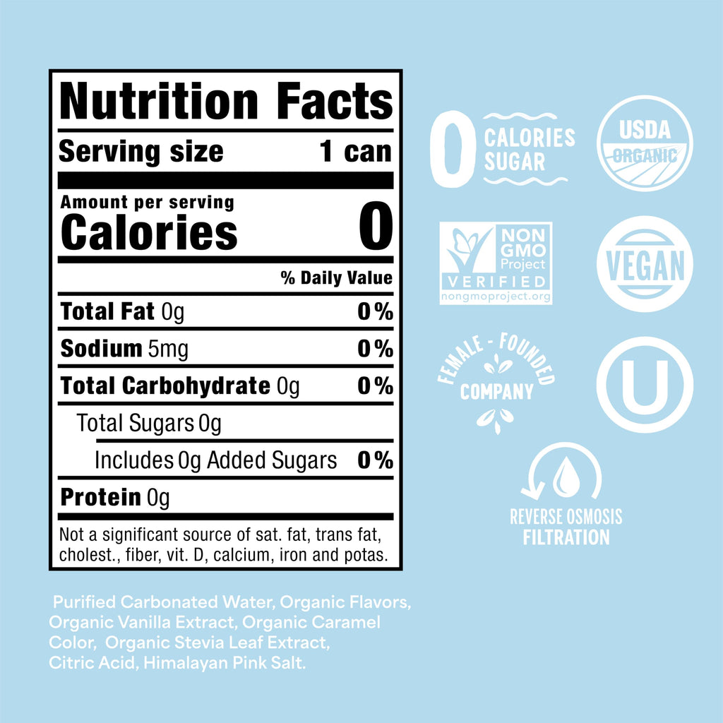 Nixie Organic Zero Sugar Soda, NEW Cherry Cola, Healthy Soda Pop, Non-GMO, 0 Sugar, 0 Calories, 40mg Caffeine, 12oz Cans (12 Pack)