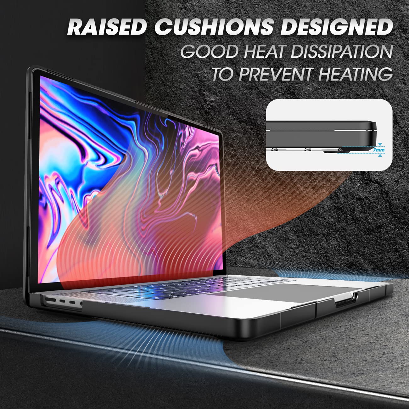 SUPCASE for MacBook Pro 14 Inch Case 2026-2021 (Unicorn Beetle), M5/M4/M3/M2/M1 Pro/Max A3427 A3426 A3434 A3185 A3401 A3112 A2918 A2992 A2779 A2442 Rugged Protective Cover for MacBook Pro 14", Black