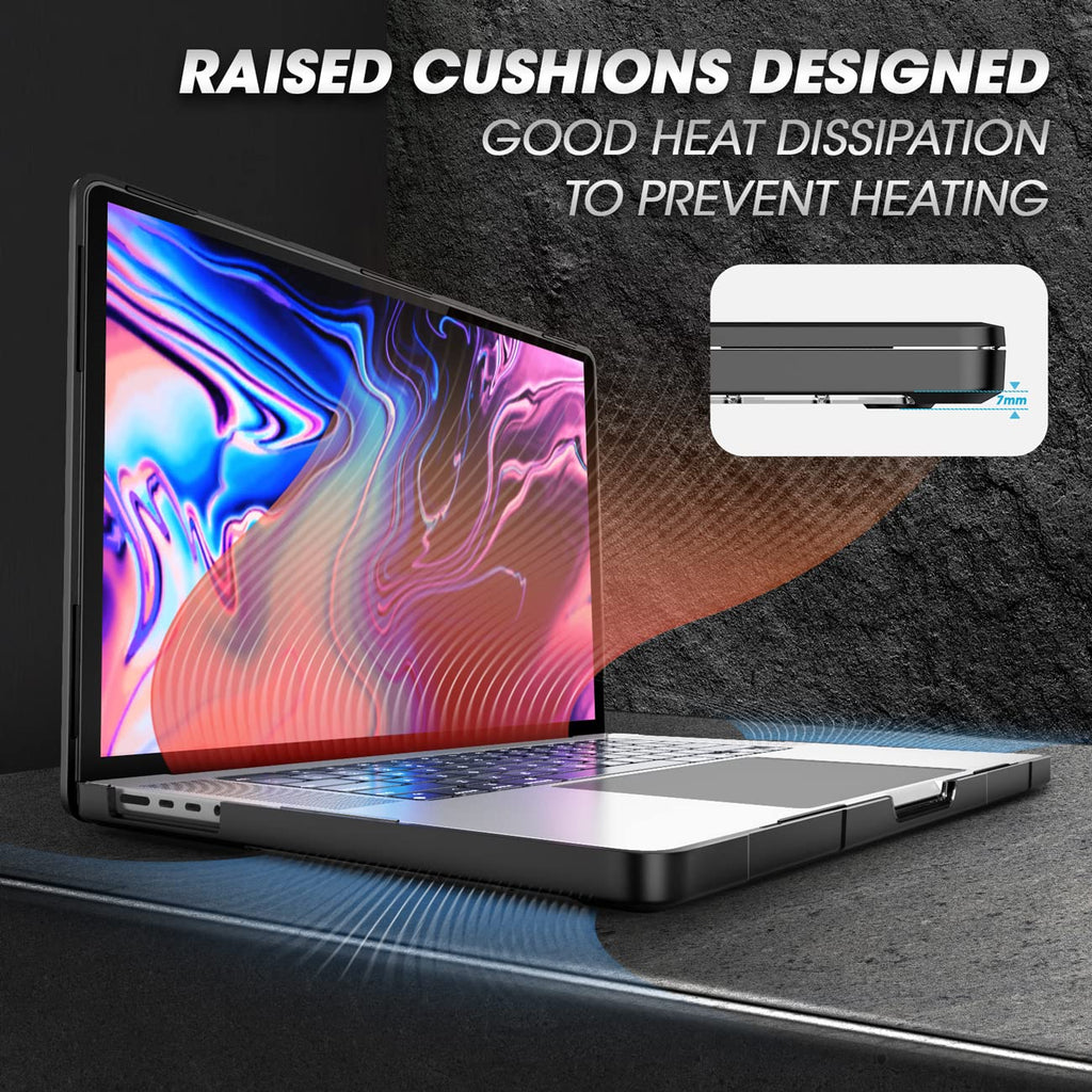 SUPCASE for MacBook Pro 14 Inch Case 2026-2021 (Unicorn Beetle), M5/M4/M3/M2/M1 Pro/Max A3427 A3426 A3434 A3185 A3401 A3112 A2918 A2992 A2779 A2442 Rugged Protective Cover for MacBook Pro 14", Black