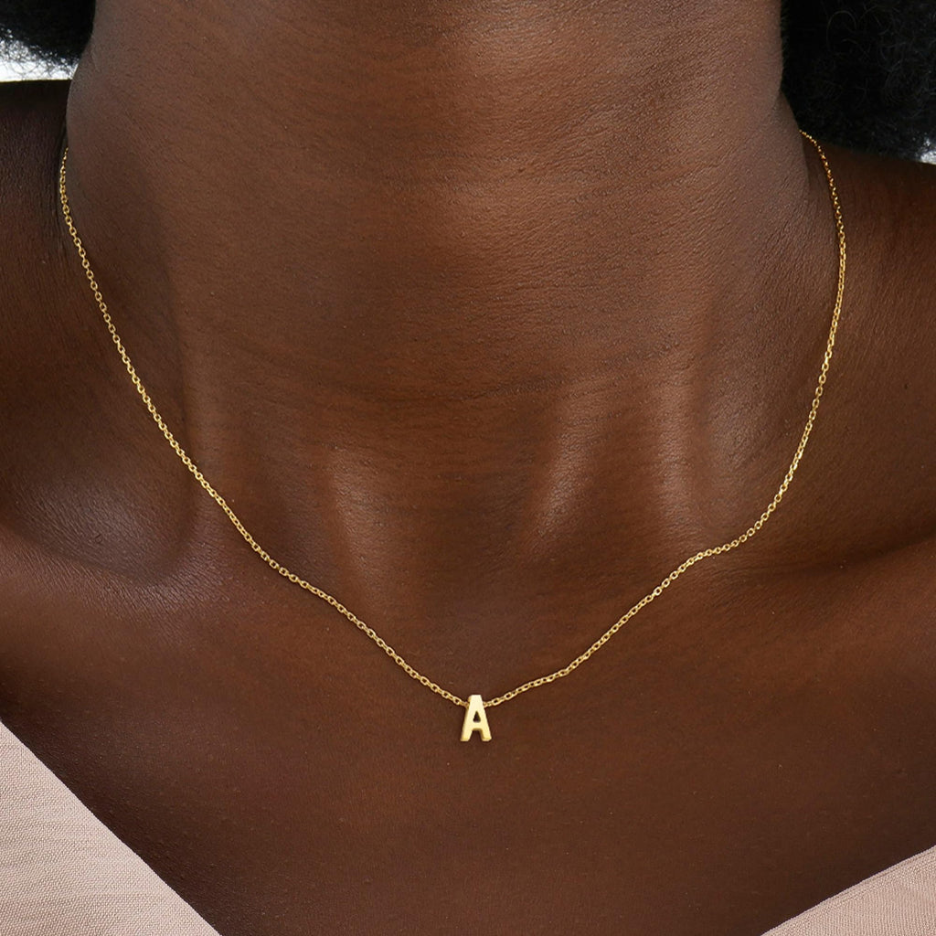 Initial Necklace for Women Girls Kids - Dainty Initial Necklace Tiny A-Z Pendant Necklace Cute Letter Necklace