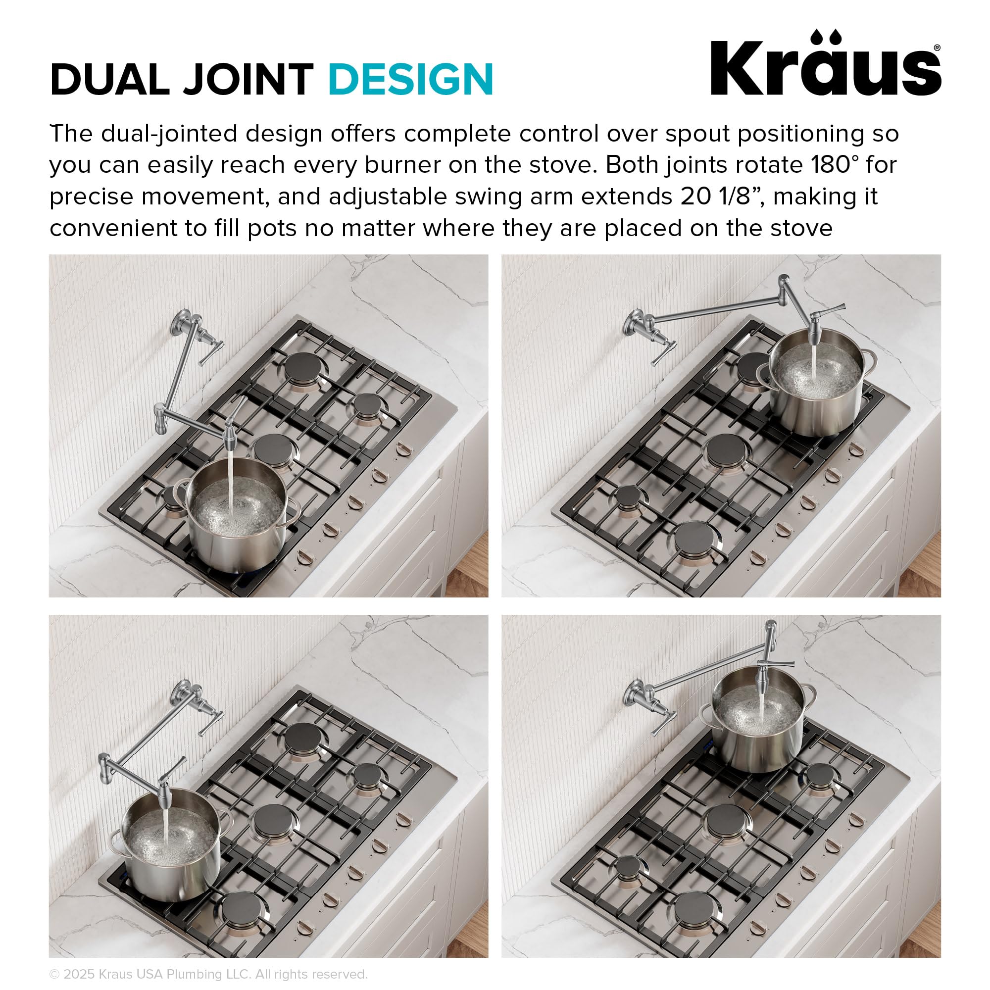 KRAUS Allyn Transitional Bridge Kitchen Faucet with Pull-Down Sprayhead in Brushed Gold, KPF-3121BG