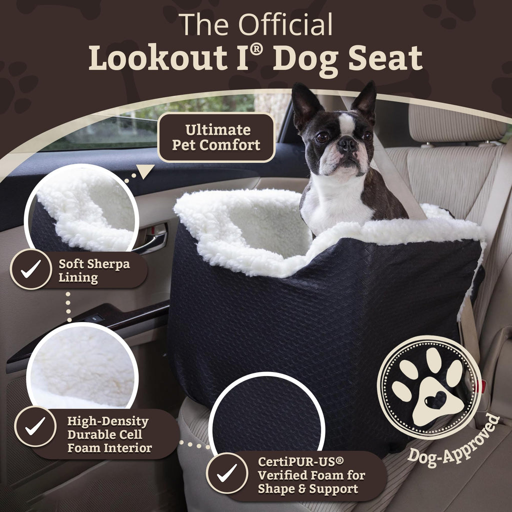 SNOOZER PET Products Lookout 1 Dog CAR SEAT, Birch Diamond, Small
