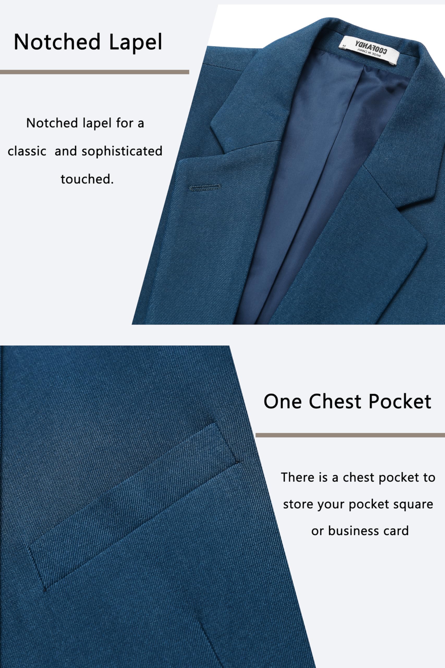 COOFANDY Men's Casual Blazer One Button Sport Coat Slim Fit Lightweight Suit Blazer Jacket
