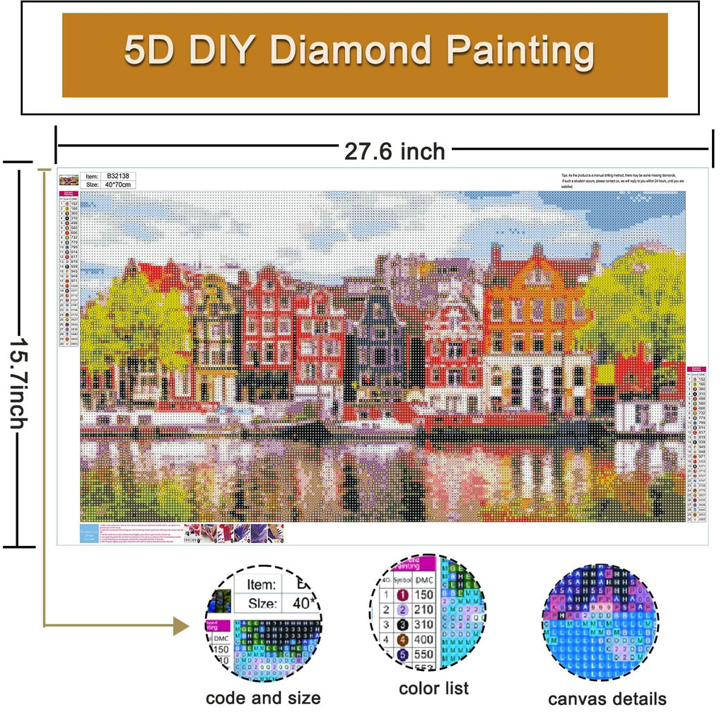 Yunnuo Diamond Art Kit, Tropical Beach Sunset with Palm Trees, DIY Round Gem Art Canvas, Crafts for Adults and Beginners, 12x16 in, Landscape Painting