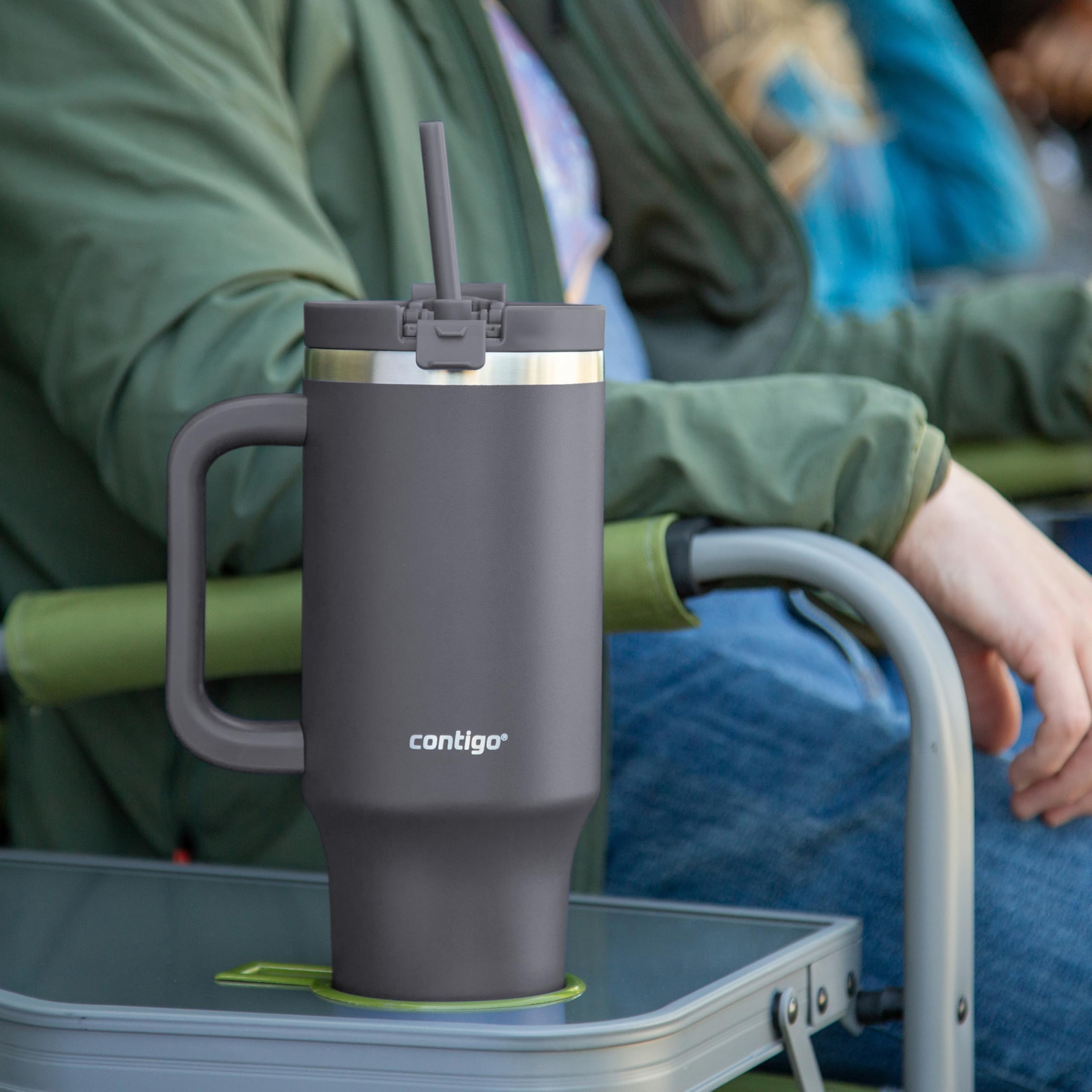 Contigo Streeterville 30oz Tumbler, Stainless Steel Vacuum Insulated, Leak-Proof, Cold for 29 Hours, Fits in cupholders, Licorice