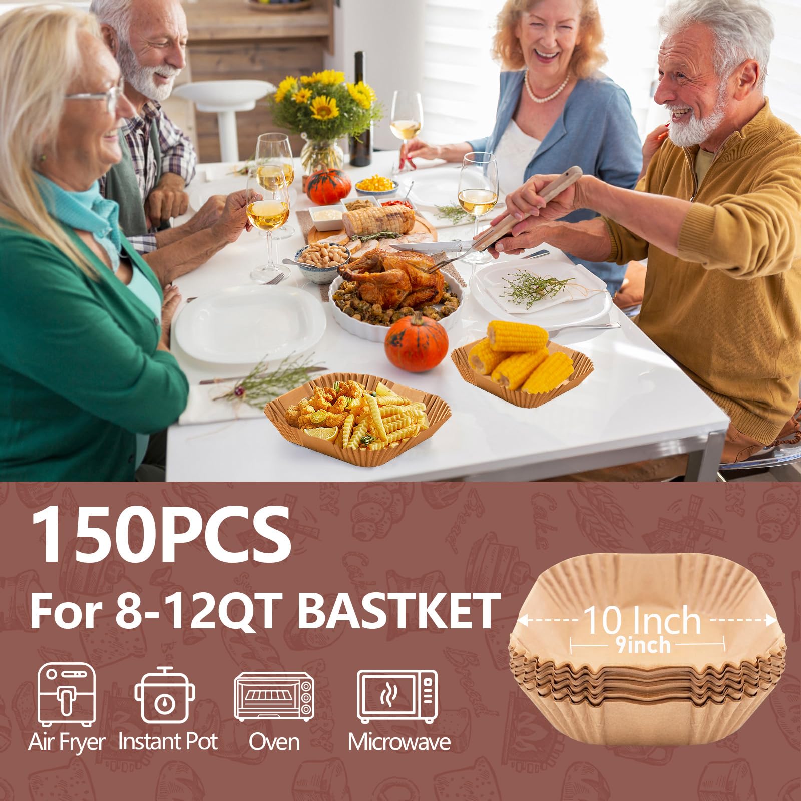 UBeeize 2lb Loaf Pan Liners, 100 PCS Loaf Pan Liners for Baking Bread 9x5, Non-Stick Bread Pan Liners, Pre-formed Rectangle Paper for Bread and Cakes