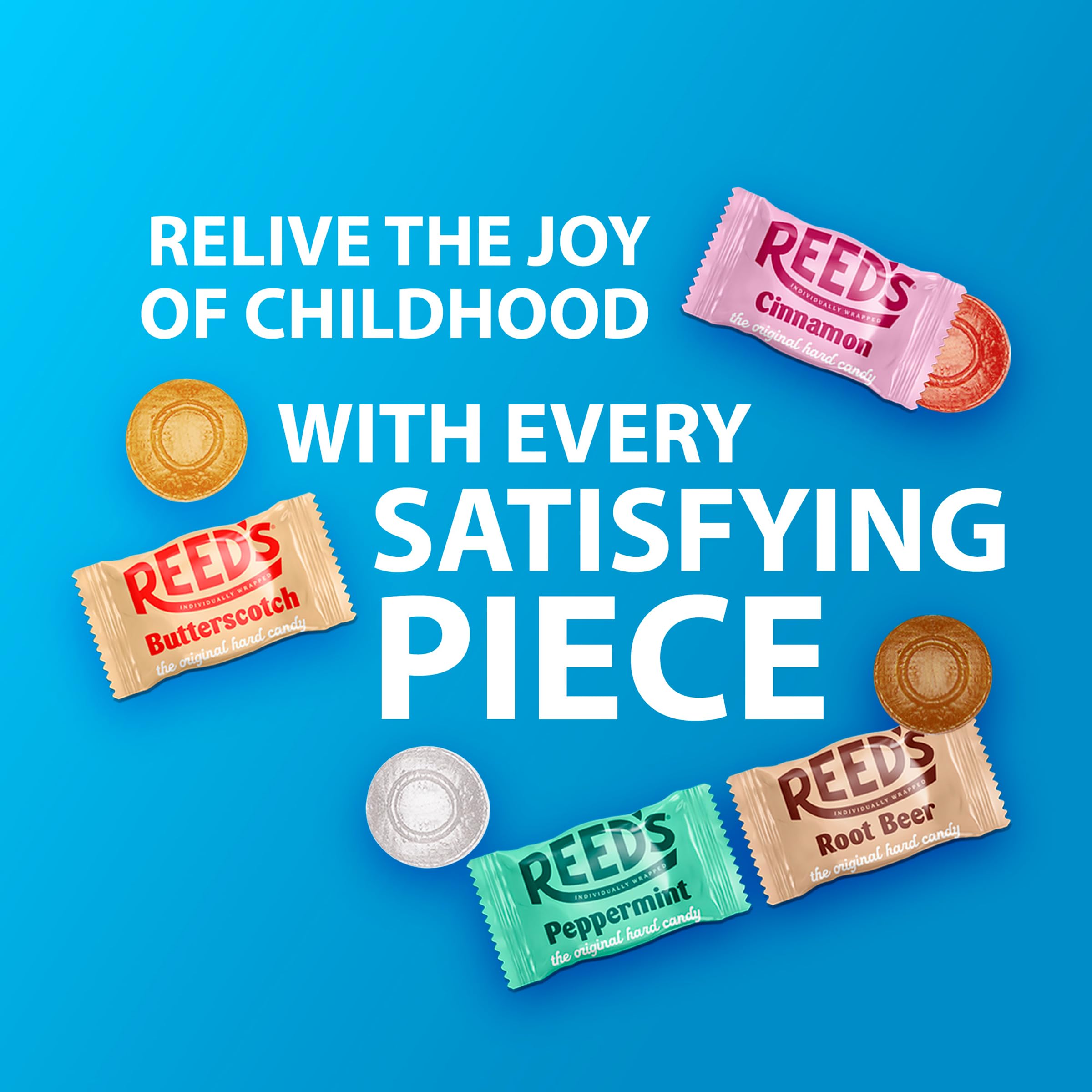 Reed’s Individually Wrapped Cinnamon Candy | Traditional Cinnamon Hard Candy | Reed’s Classic Spiced Hard Cinnamon Candy Brought To You By Iconic Candy | 6.25oz Bag (1)