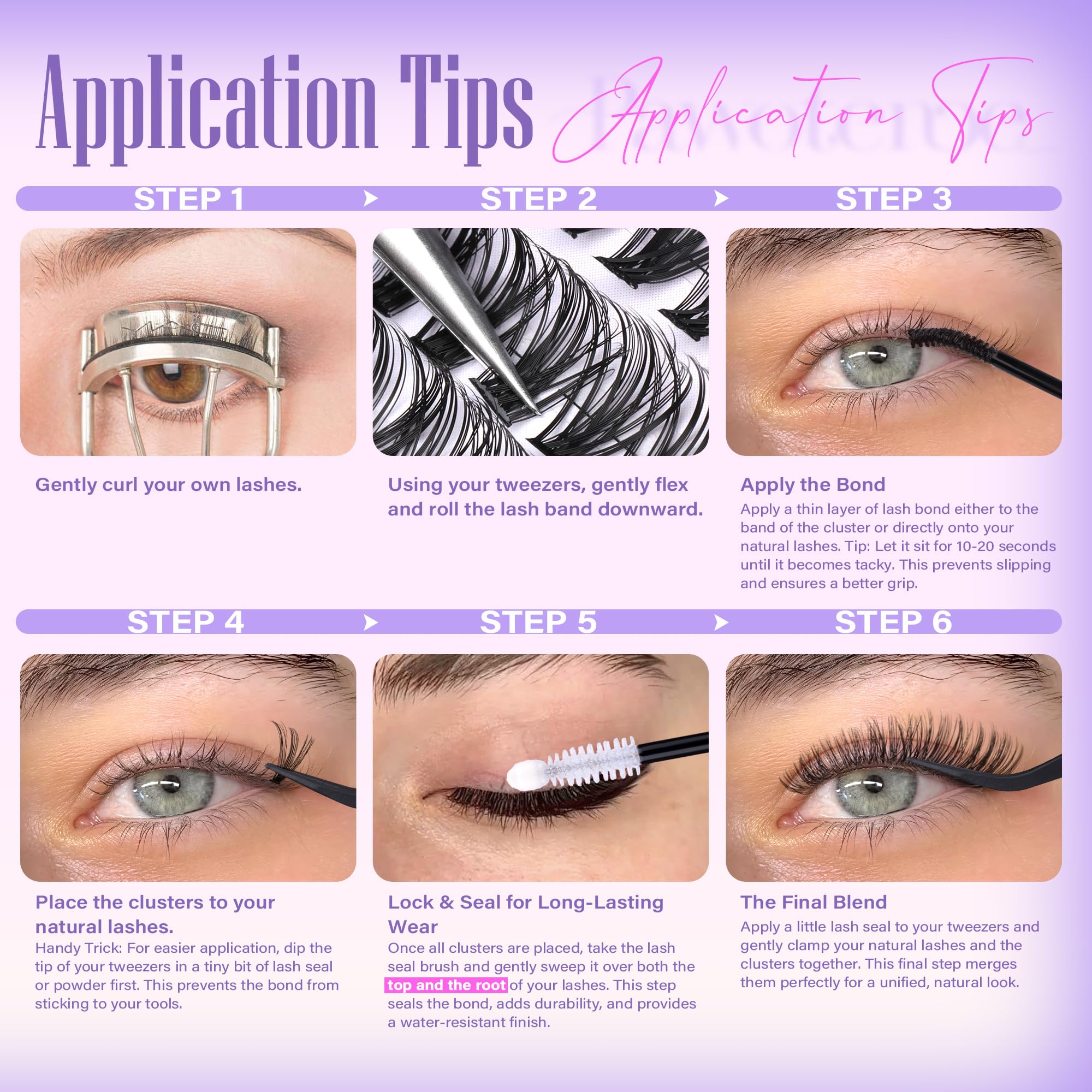 Pawotence Lash Extension Kit DIY 280pcs Individual Lash Clusters Kit 20D&30D Natural 9-15mm Cluster Eyelash Extensions Kit with Lash Bond and Seal, Tweezers for Self Use (20D&30D, 0.07D, 9-15mm, Kit)