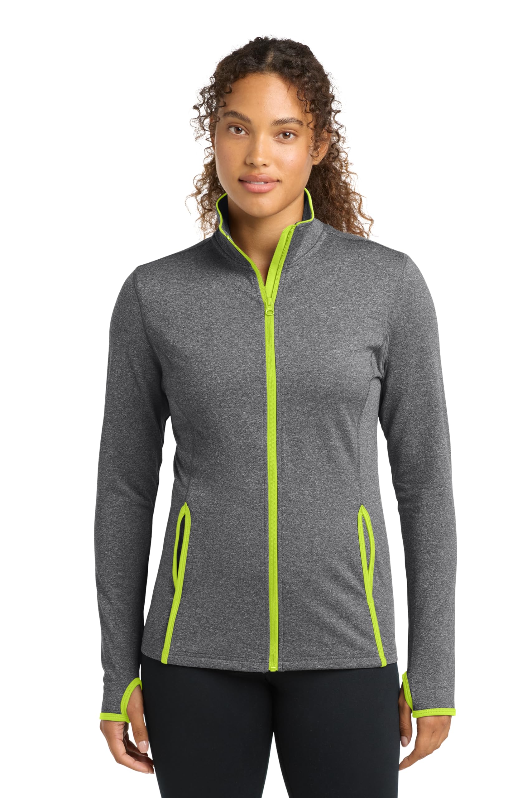 SPORT-TEK Women's Sport-Wick Stretch Contrast Full Zip Jacket