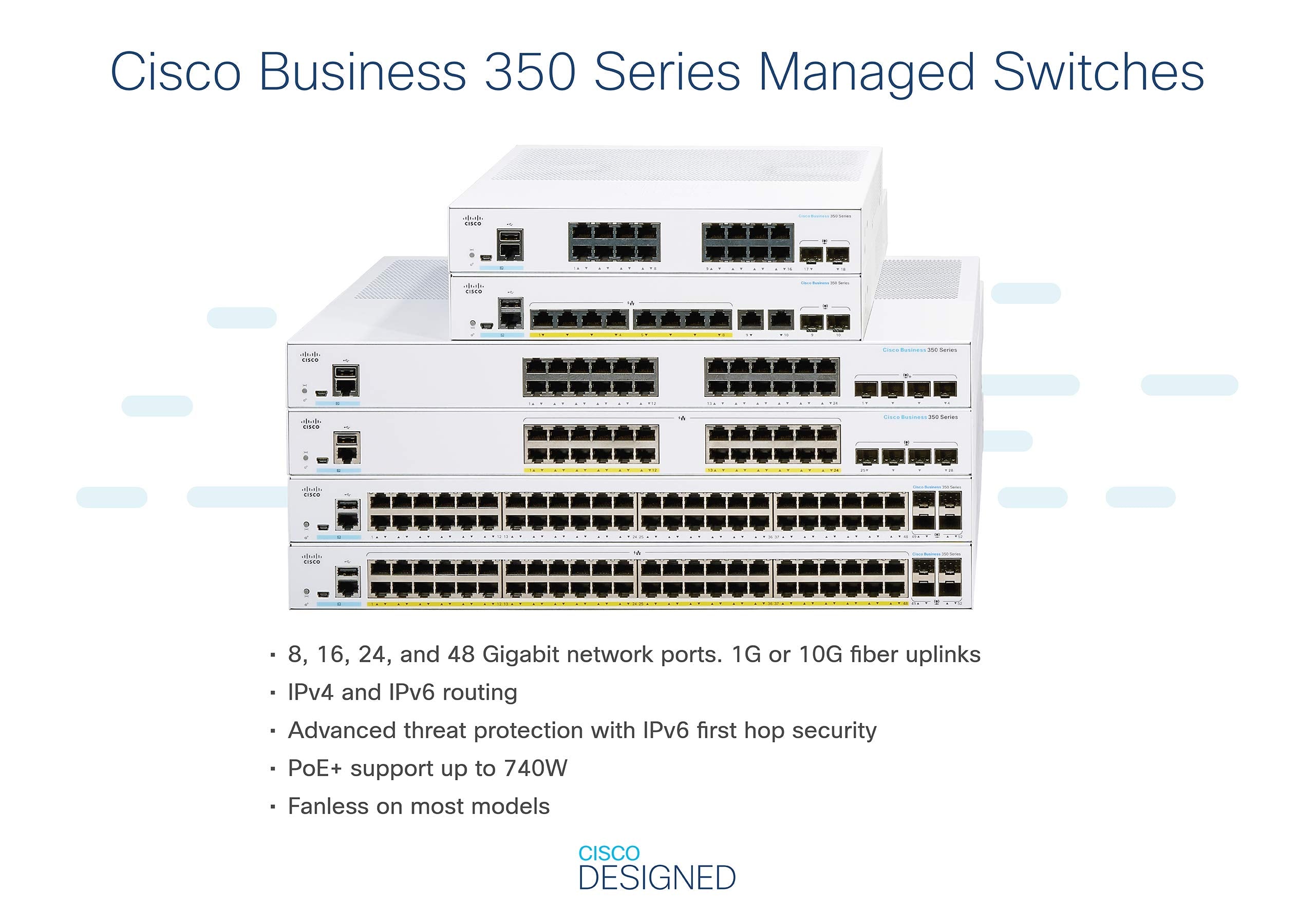 Cisco Catalyst 1300-16XTS Managed Switch, 8 Port 10G Copper, 8x10GE SFP+, Limited Lifetime Protection (C1300-16XTS)