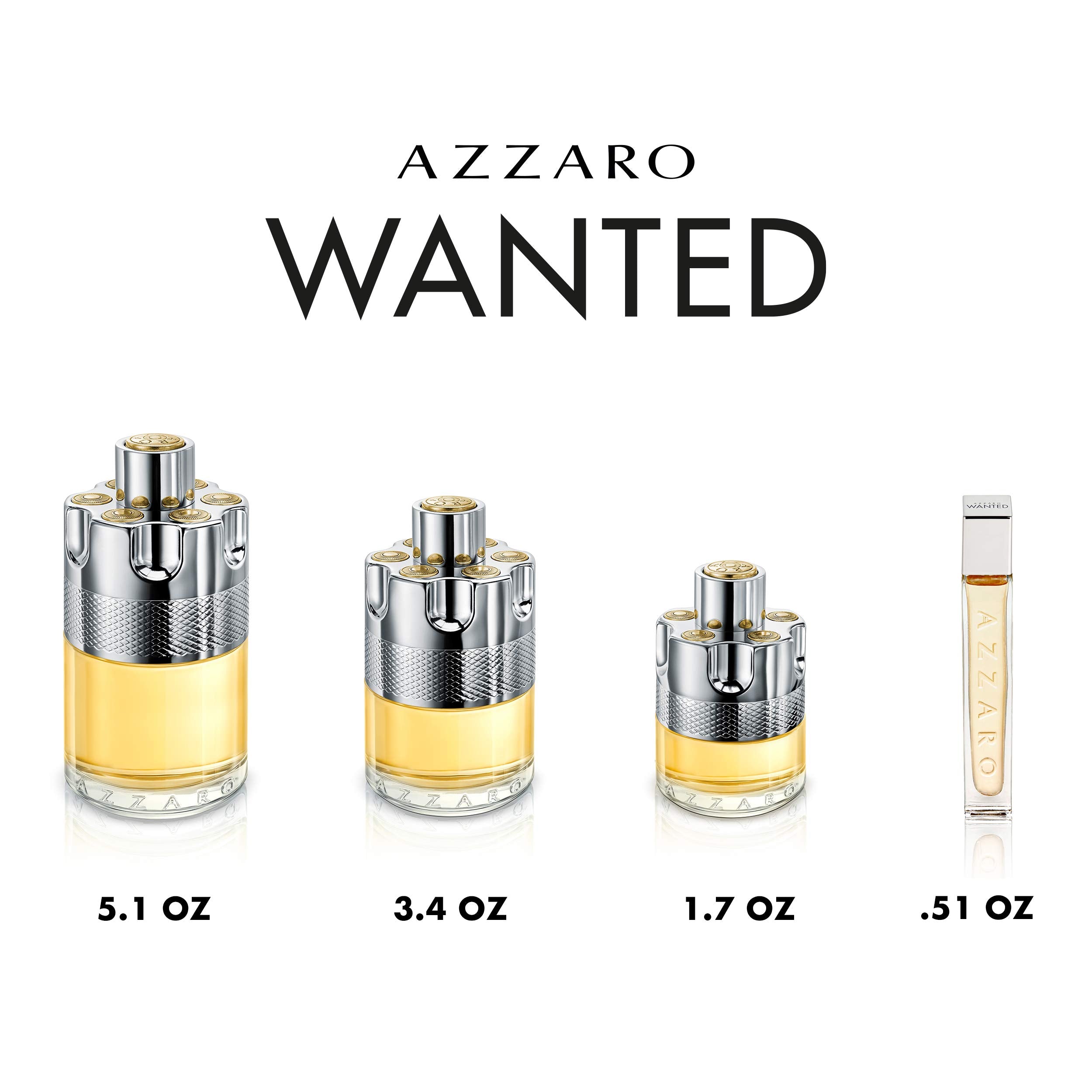 Azzaro Wanted Eau de Toilette - Vibrant & Irresistible Mens Cologne - Woody, Citrus & Spicy Fragrance - Fresh Notes of Cardamom, Lemon, Vetiver - Everyday Wear - Luxury Perfumes for Men