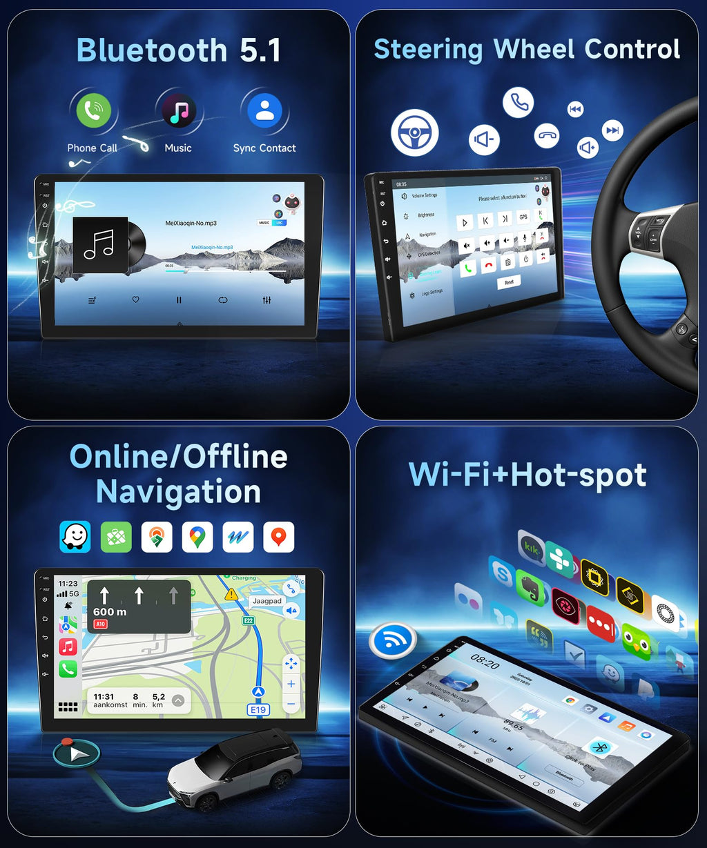 5G WiFi Android 15 Car Stereo for Chevrolet Chevy Camaro 2008–2015 Wireless Carplay Android Auto,9" HD IPS Touchscreen Car Radio Support GPS/10band DSP Audio/Bluetooth/FM/SWC/Backup Camera