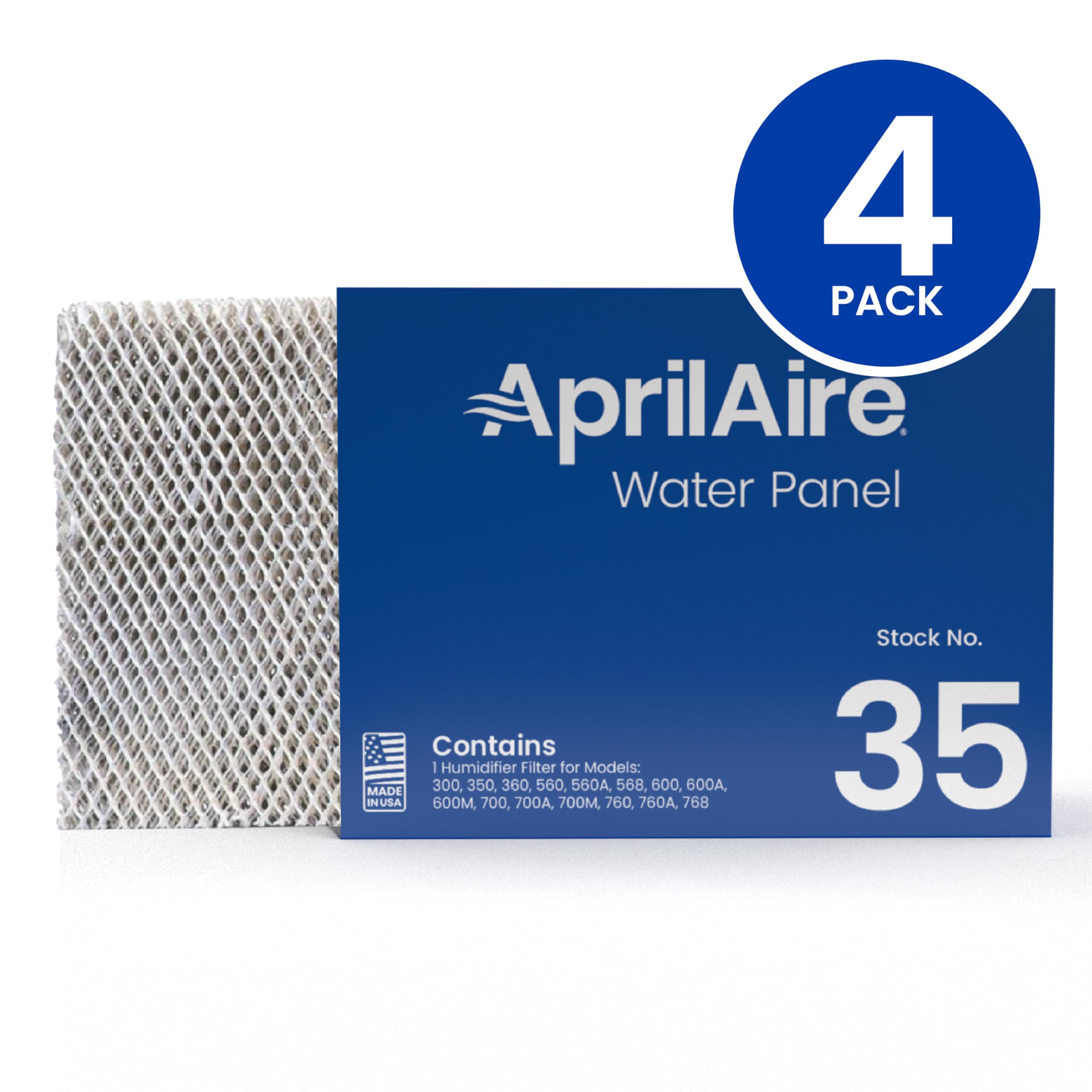 AprilAire 35 Water Panel Humidifier Filter Replacement for AprilAire Whole-House Humidifier Models 300, 350, 360, 560, 560A, 568, 600, 600A, 600M, 700, 700A, 700M, 760, 760A, 768 (Pack of 1)