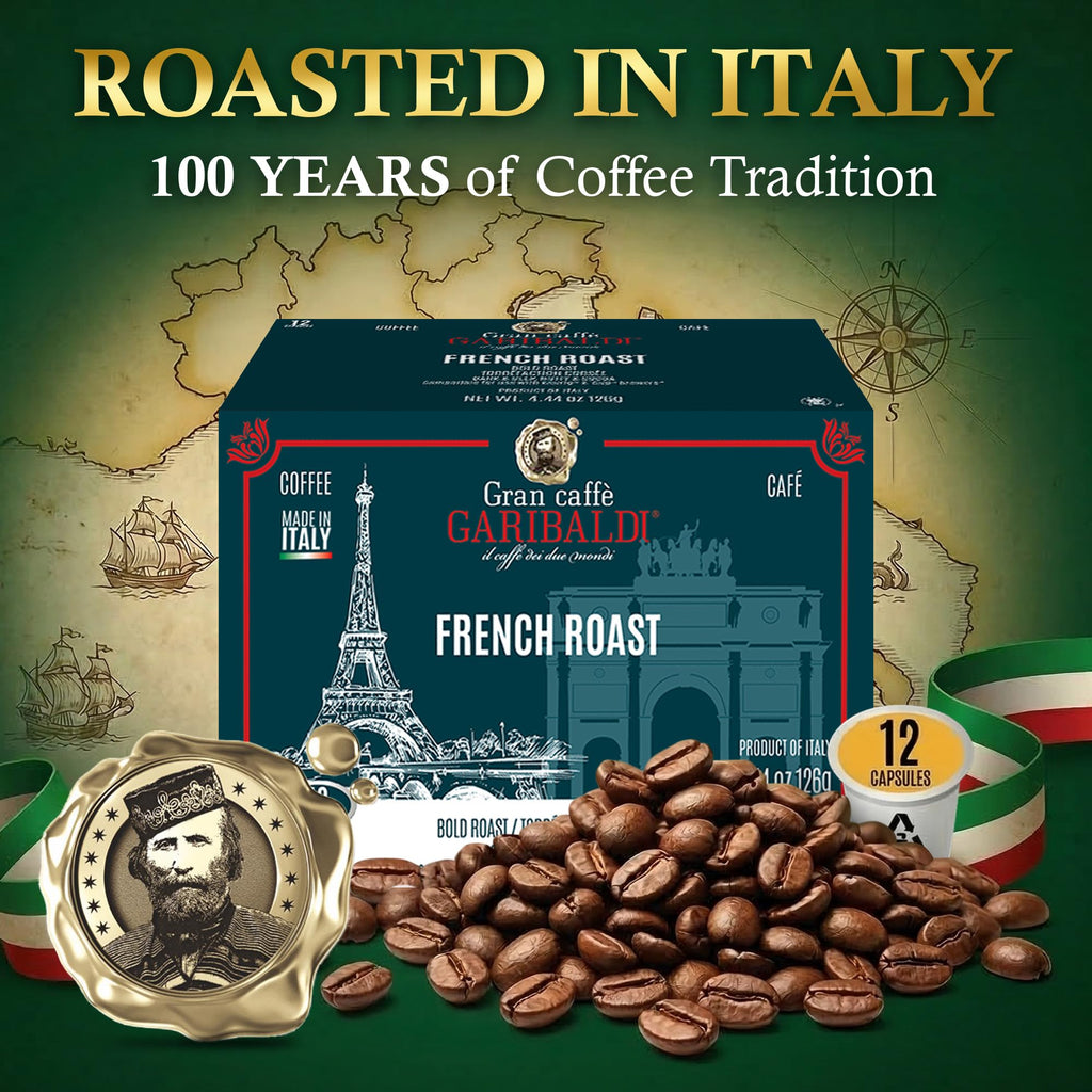 Caffè Garibaldi Colombian Coffee Pods, for Keurig K-Cup Brewers, Single Serve Cups with 100% Arabica Blend for Coffee Makers, 12 Count Recyclable Pods - Medium Roast