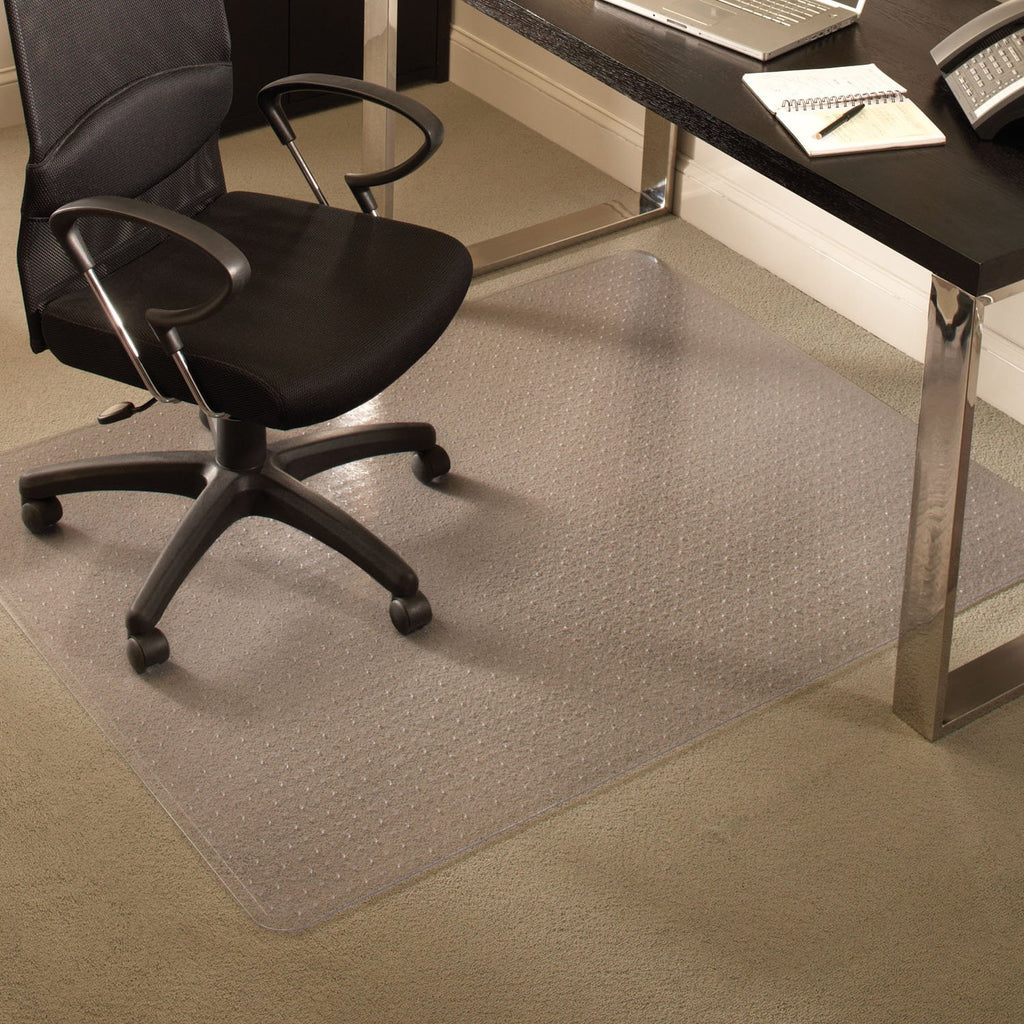 ES Robbins High Pile Carpet Chair Mat, Rectangle 46"x60" Beveled Edge