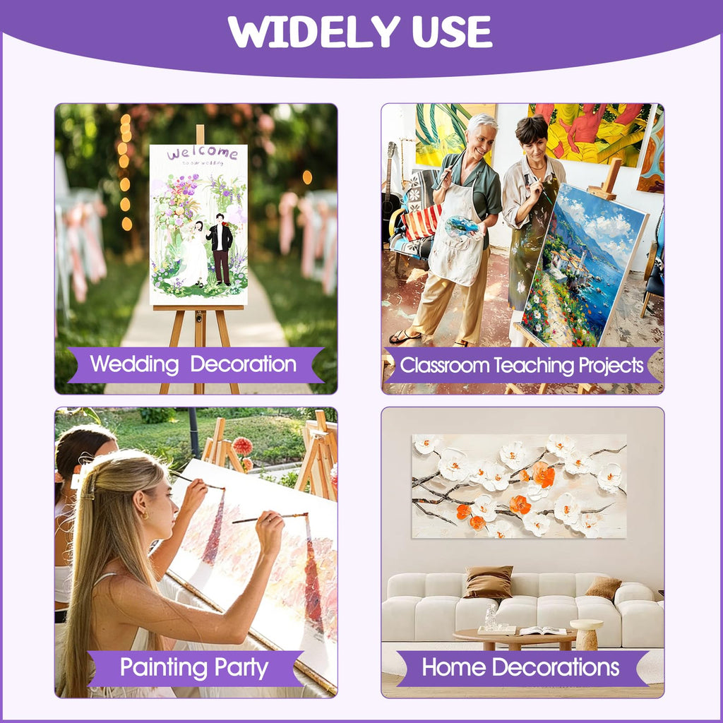 ESRICH Stretched Canvas for Painting 5x7, 48 Pack Small Canvases for Painting 5/8" Profile Primed Acid-Free Blank Painting Canvas for Kids & Artists for Decorations, Painting Parties.