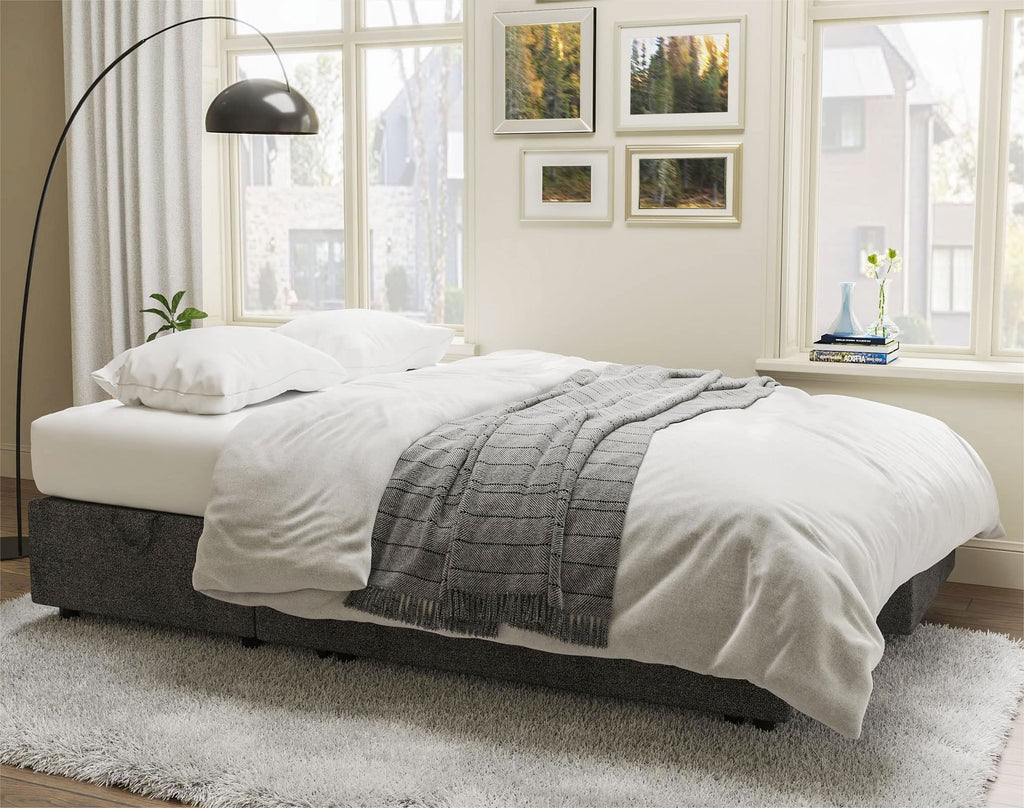 PaPaJet Sofa Bed, Sleeper Sofa with Storage Chaise, L Shaped Sofa with Pull Out Bed, Oversized Sofas for Living Room, Beige