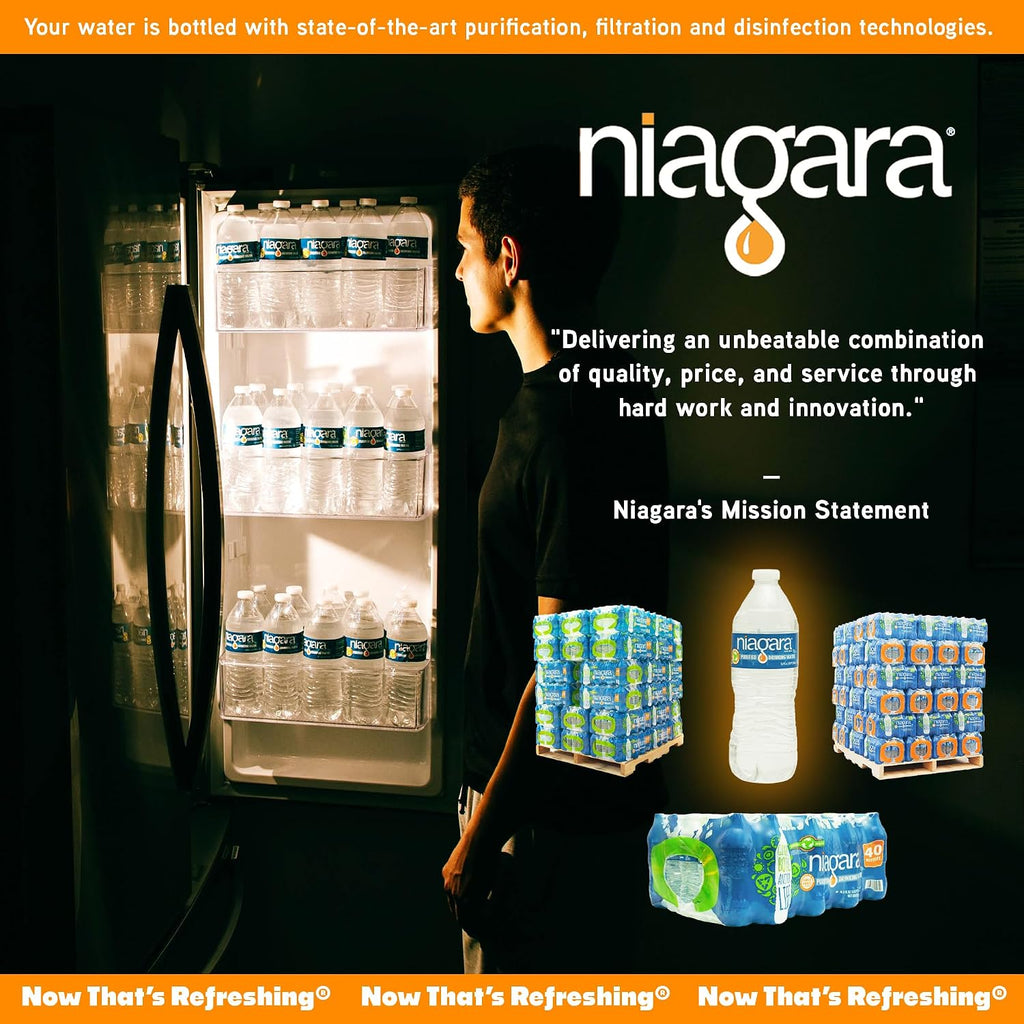 Niagara Bottled Water Full Pallet, 16.9 Oz, 48 Cases Wholesale