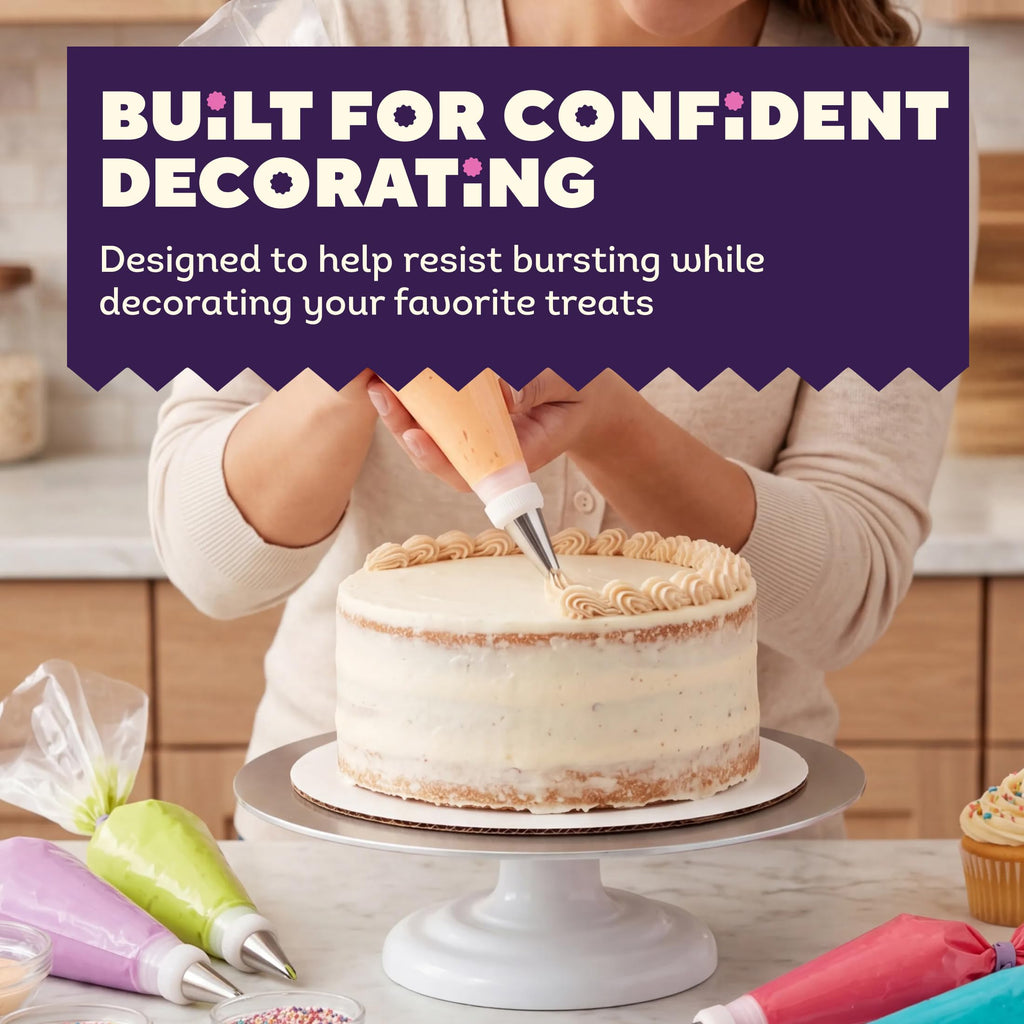 Wilton Disposable Decorating Bags - Piping, Icing & Cake Decorating - Perfect for Baking Creations - Baking Accessories - Packaging May Vary - 12-Inch, 100 Count