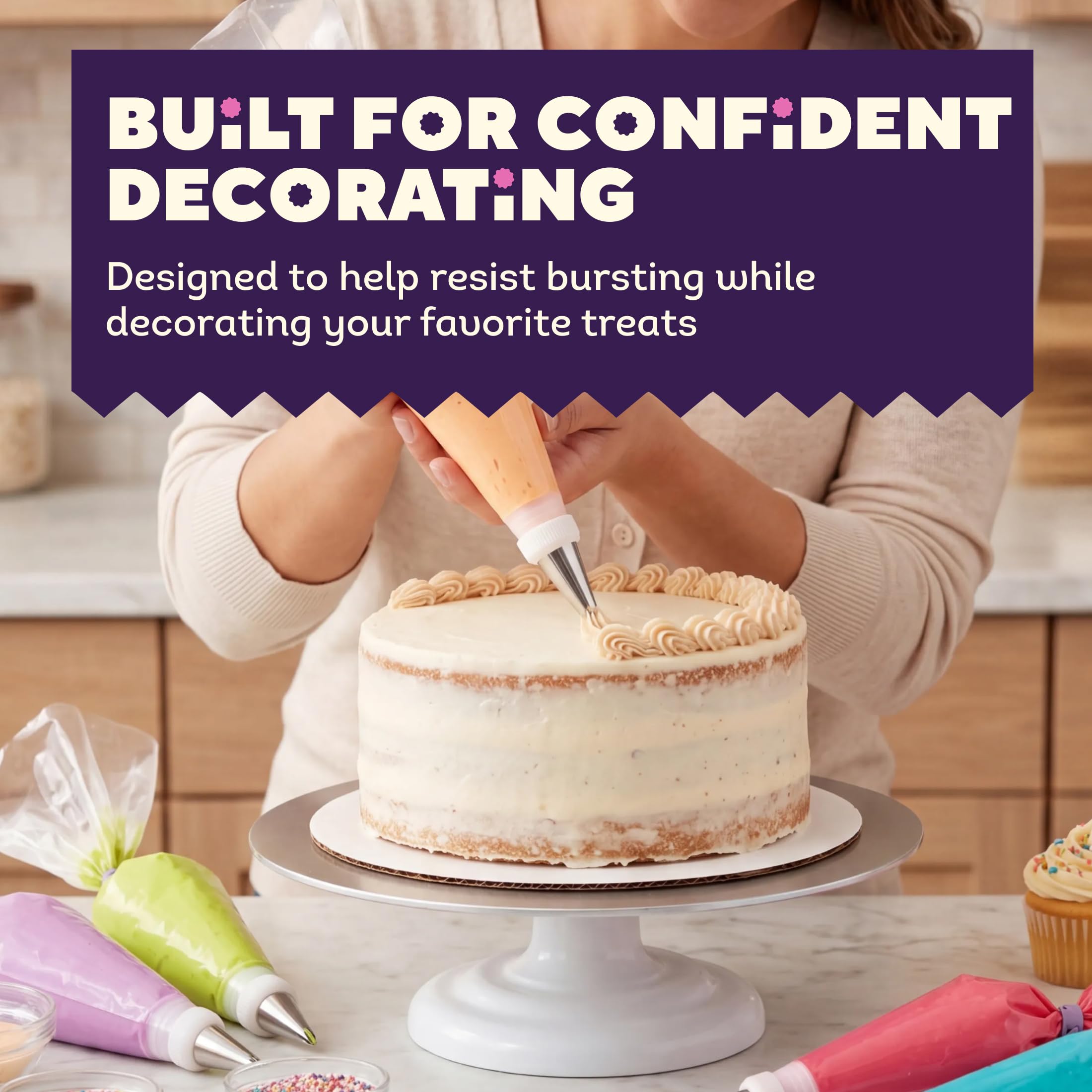 Wilton Disposable Decorating Bags - Piping, Icing & Cake Decorating - Perfect for Baking Creations - Baking Accessories - Packaging May Vary - 12-Inch, 100 Count