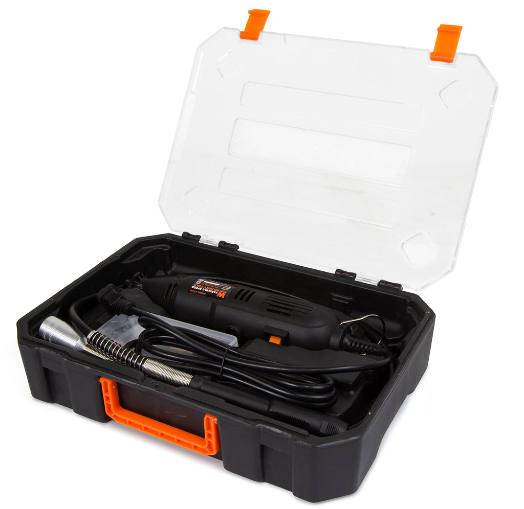 WEN 20V Max Cordless Variable Speed Rotary Tool Station with Flex Shaft, 40 Accessories, 2Ah Li-Ion Battery, and Charger (20923)