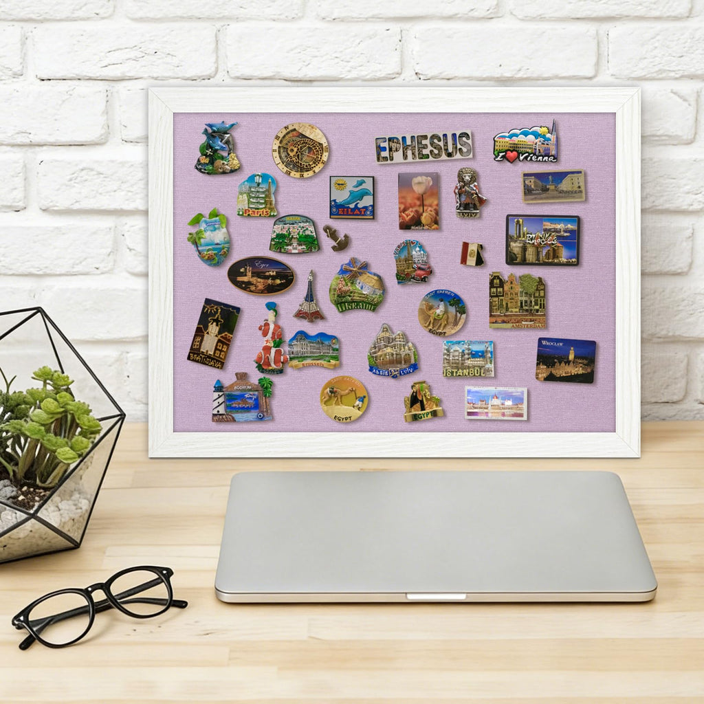 DOLLAR BOSS Black Cork Board with Linen Double-Sided 16''X 12'', Black Cork Boards for Walls, Wood Frame Bulletin Board Hanging Pin Board, Cork Board for Office Home School 1-Pack