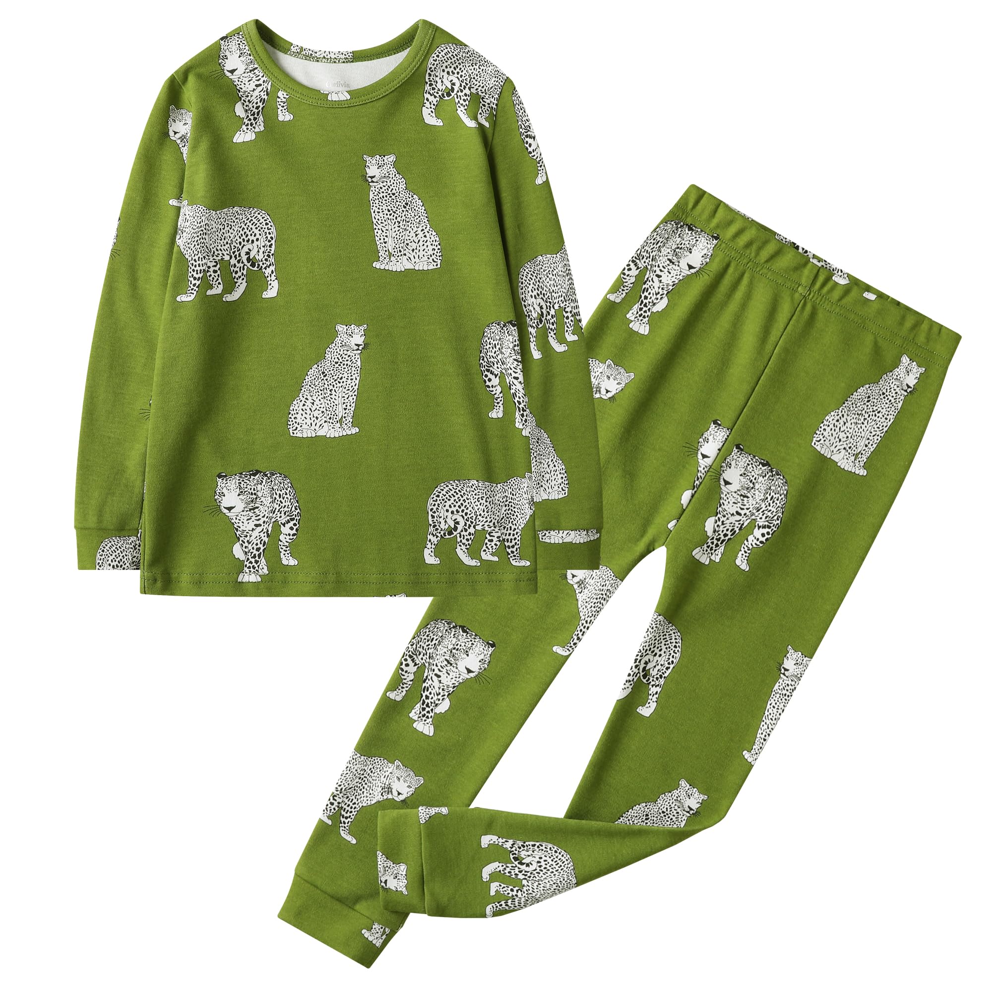 Owlivia 100% Organic Cotton Baby Long Sleeve Pajama Sets, Toddler Boy Girl 2-Piece Sleepwear