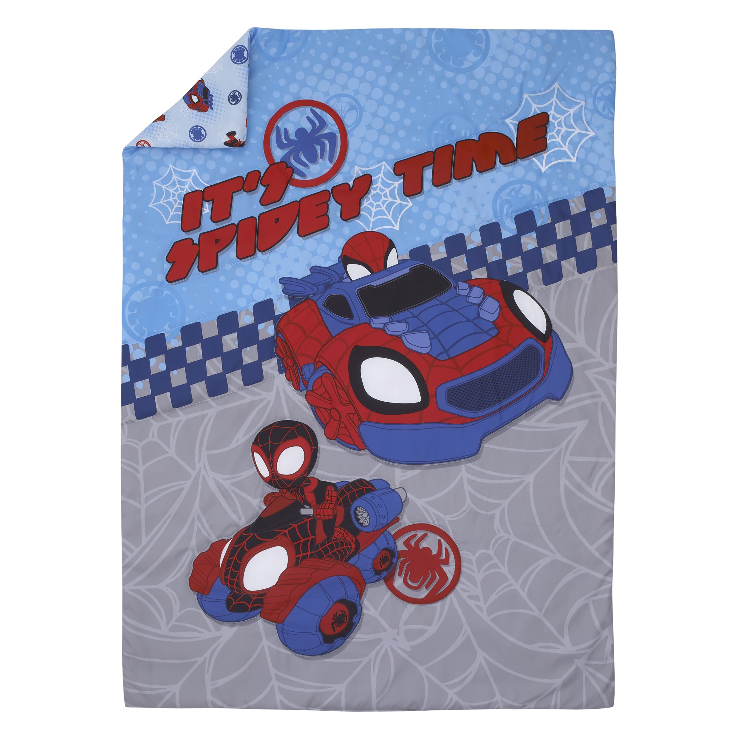 NoJo Marvel The Avengers I Am A Hero Blue, Green, Red, and Yellow 4 Piece Toddler Bed Set - Comforter, Fitted Bottom Sheet, Flat Top Sheet, and Reversible Pillowcase