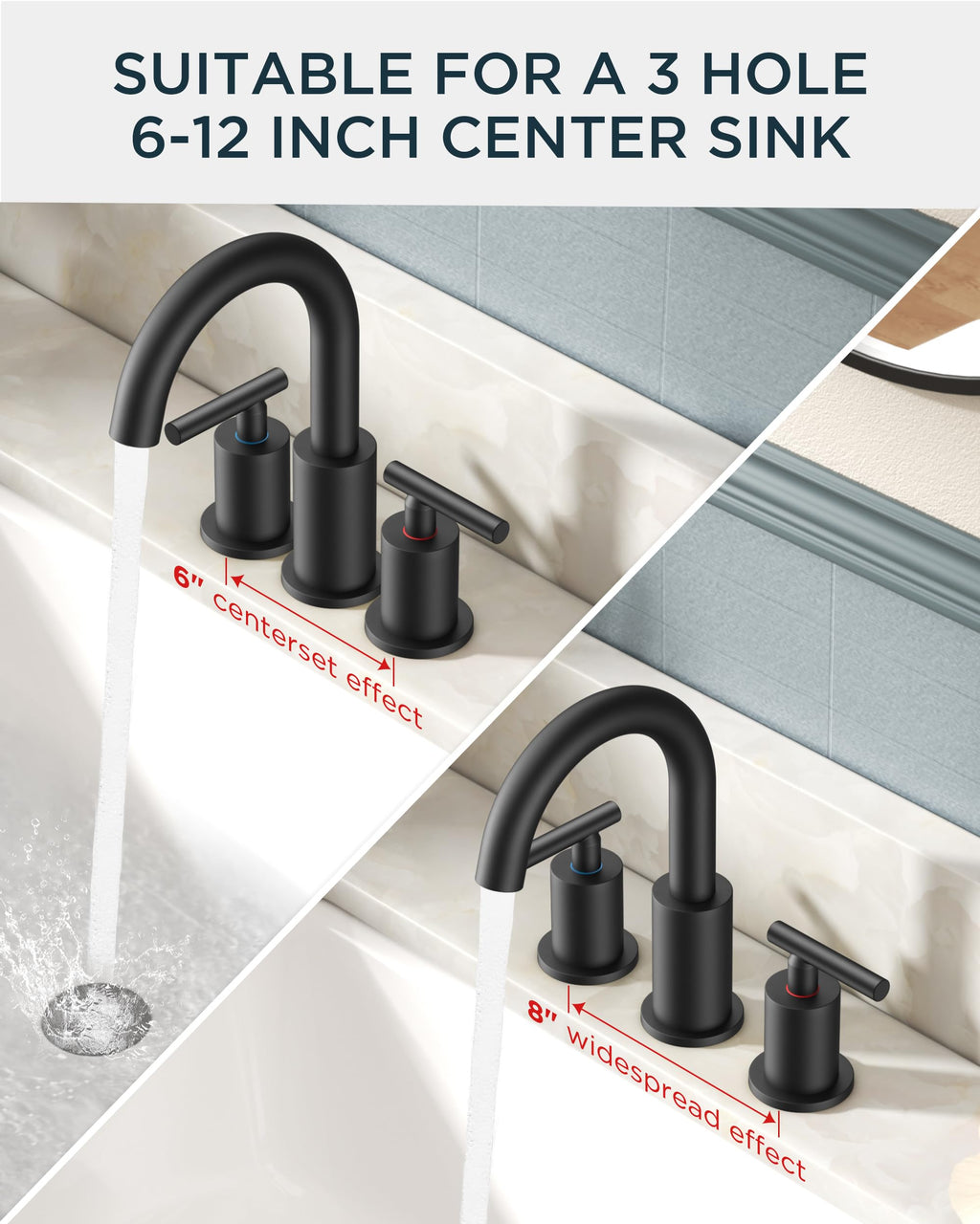 FORIOUS 4" Brushed Gold Bathroom Faucet Centerset 4 Inch, 2 Handle 2 Hole Gold Faucets for Bathroom Vanity wtih Metal Pop Up Dain, CUPC Supply Hose, High Arc Swivel Spout