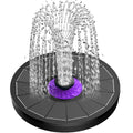 SZMP Solar Fountain 3.5W Bird Bath Fountains with Flower Upgraded Glass Panel, Solar Powered Water Fountain with 7 Nozzles & 4 Fixer, Solar Fountain Pump for Bird Bath, Garden, Pond, Outdoor -Black