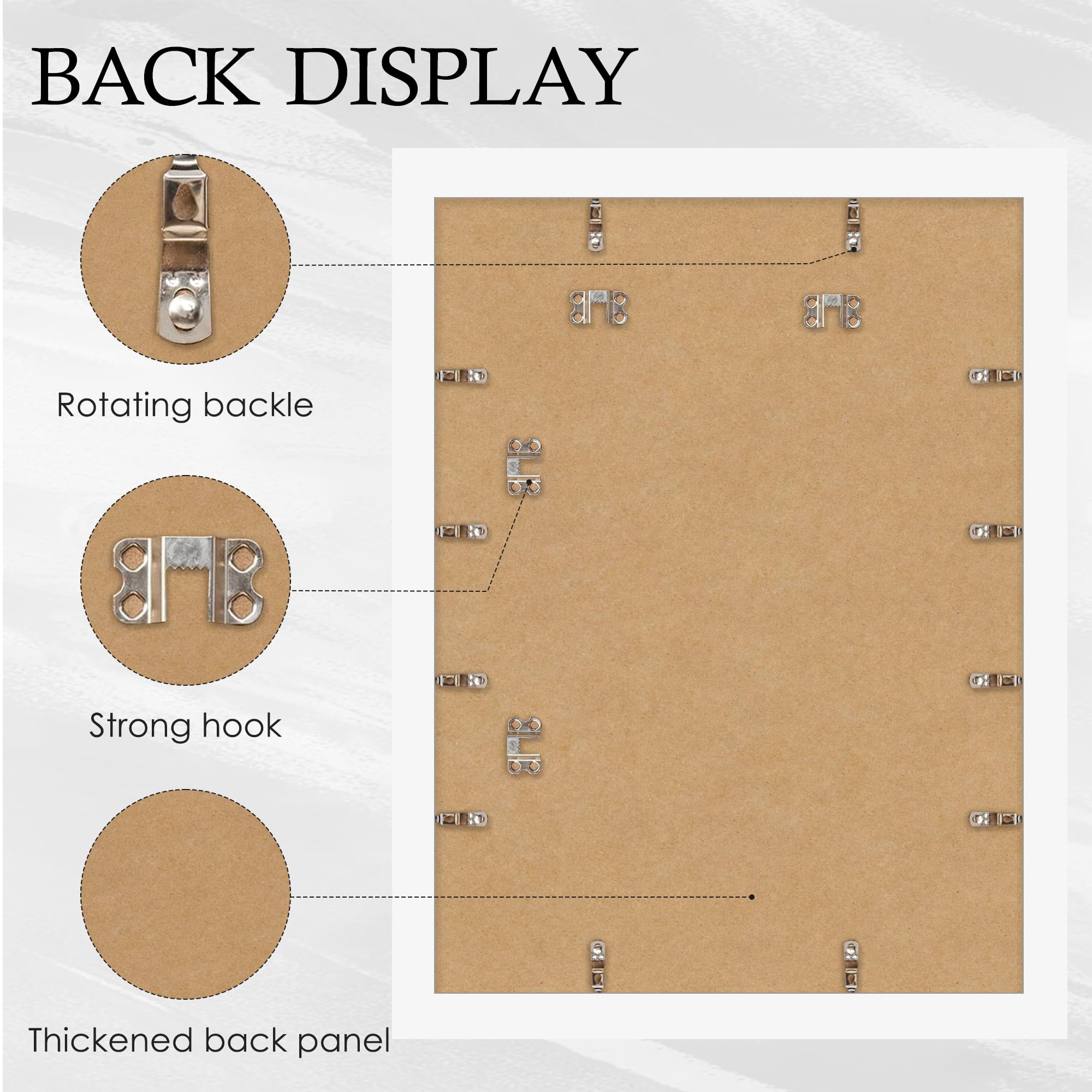 16x24 Black Frame 2 Pack, Engineered Wood for 24 x 16 in Poster | Horizontal or Vertical Wall Mounting, 24x16 Poster Frames for Gallery, Office, and Home Decor