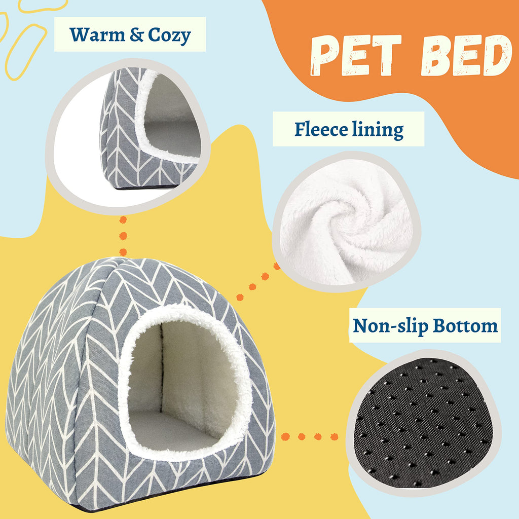 Guinea Pig Hideout Bed Dwarf Rabbit House Cave Accessories Cozy Hide-Out for Little Bunny Hedgehog Ferret Chinchilla&Other Small Animals