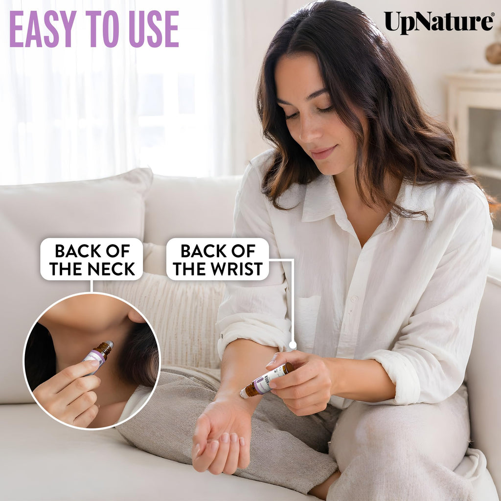 UpNature Lavender Essential Oil Pure Roll On - 100% Natural Lavender Oil for Skin