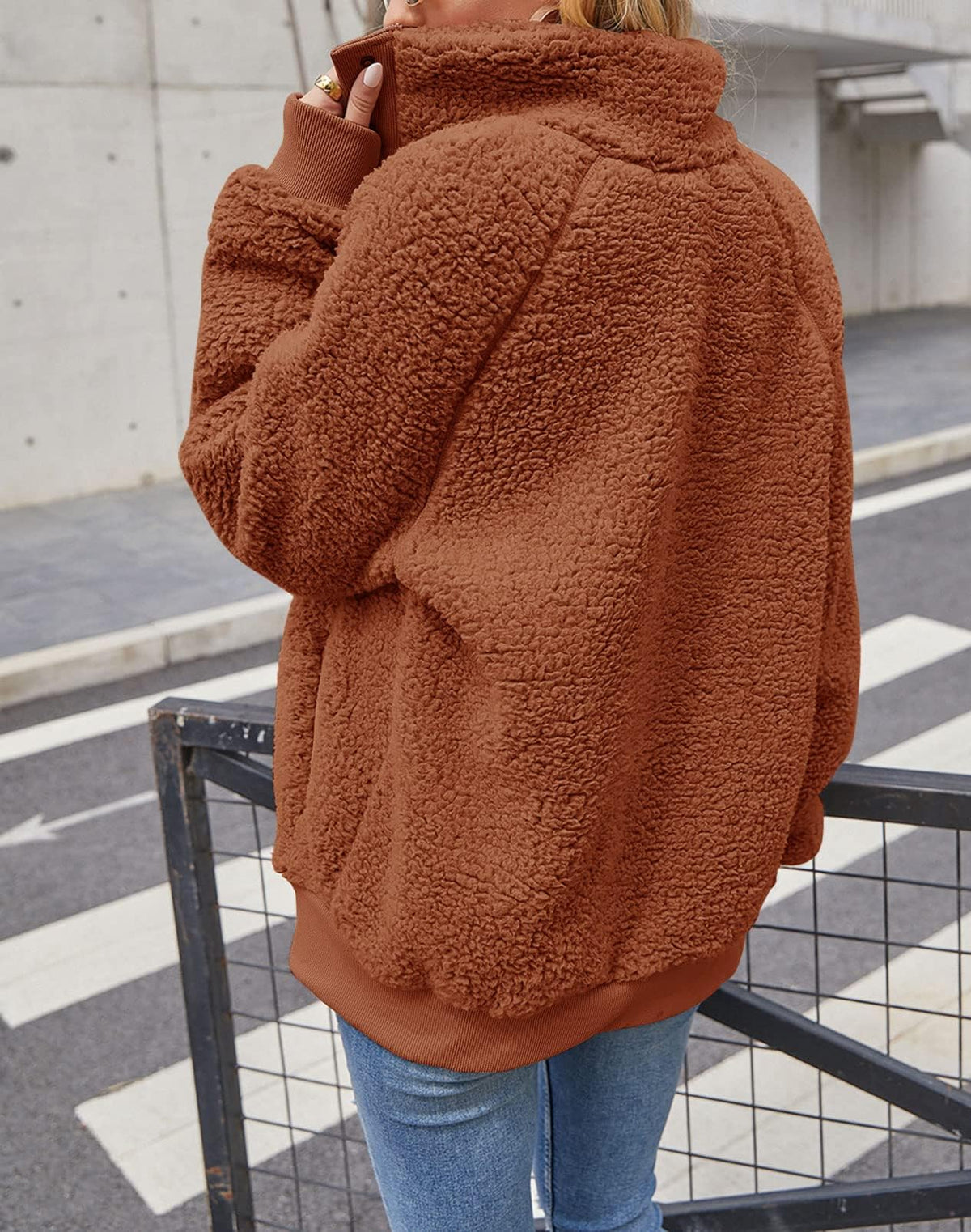 MEROKEETY Womens Sherpa Fleece Jacket 2026 Fall Casual Fuzzy Winter Coats