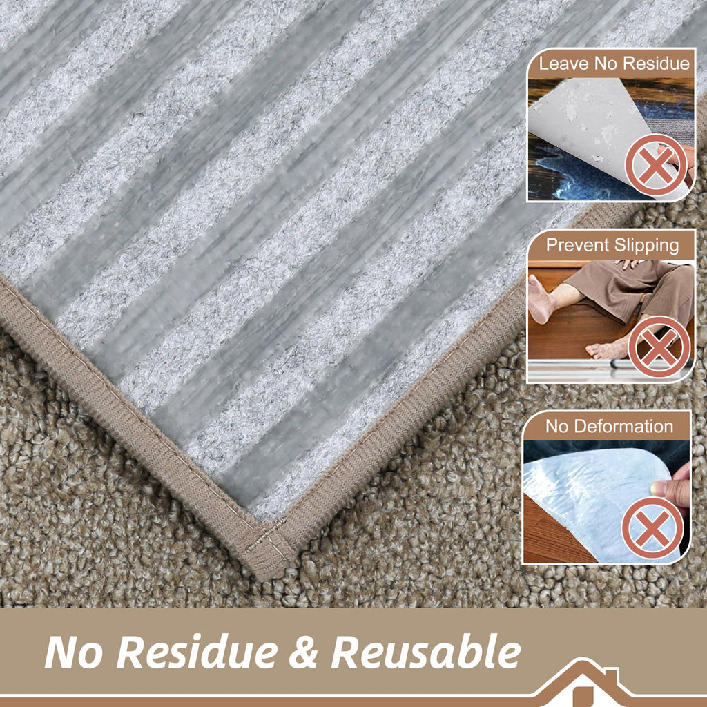 BEQHAUSE Stair Treads for Wooden Steps 28inX9in, Non Slip Carpet Stair Treads Indoor Stair Runners Machine Washable, Soft Stair Rugs Mat Surface Polyester TPE Backing, 4pcs, Beige